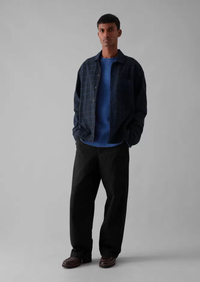 Camicia Artigianale Kantha con Ricamo Astratto - Offerta Esclusiva Abiti Casual Unisex