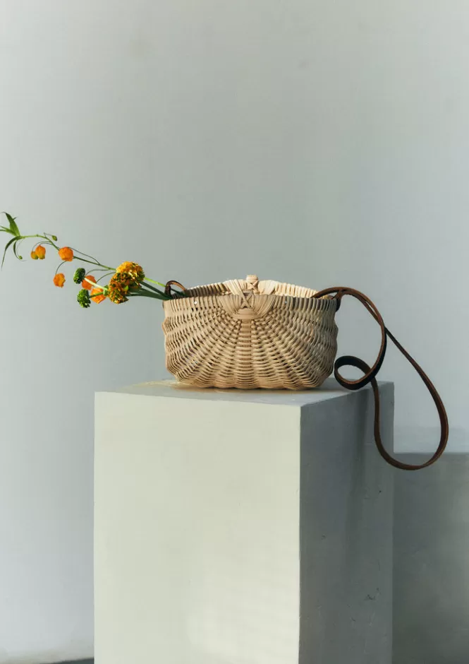 Borsa da Escursione Elegante Amy Krone - Cesto Ovale in Tessuto Resistente per Raccolte all'Aperto