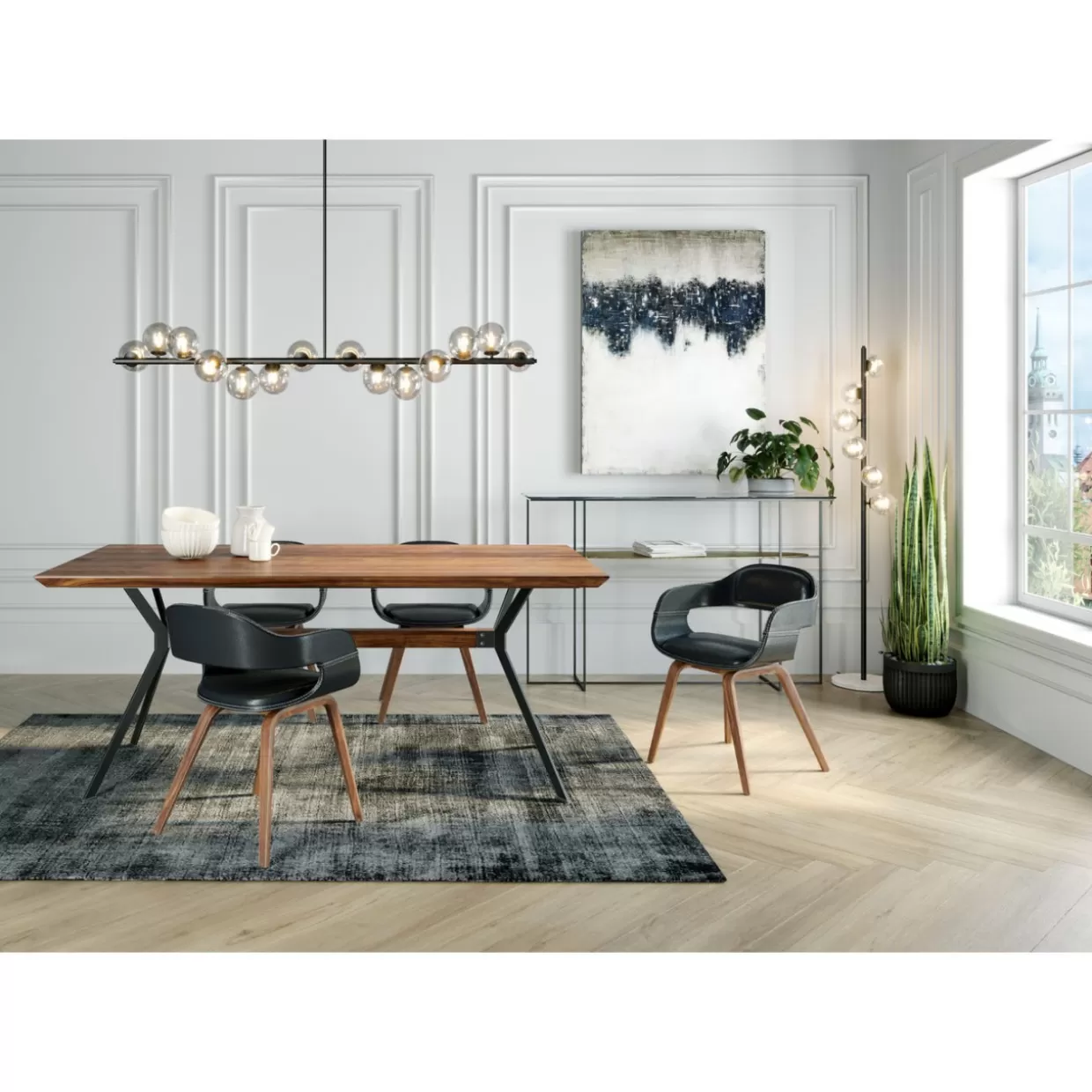 Poltrona Design Elegante Costa in Noce Naturale - KARE Collection per il tuo Arredo Moderno