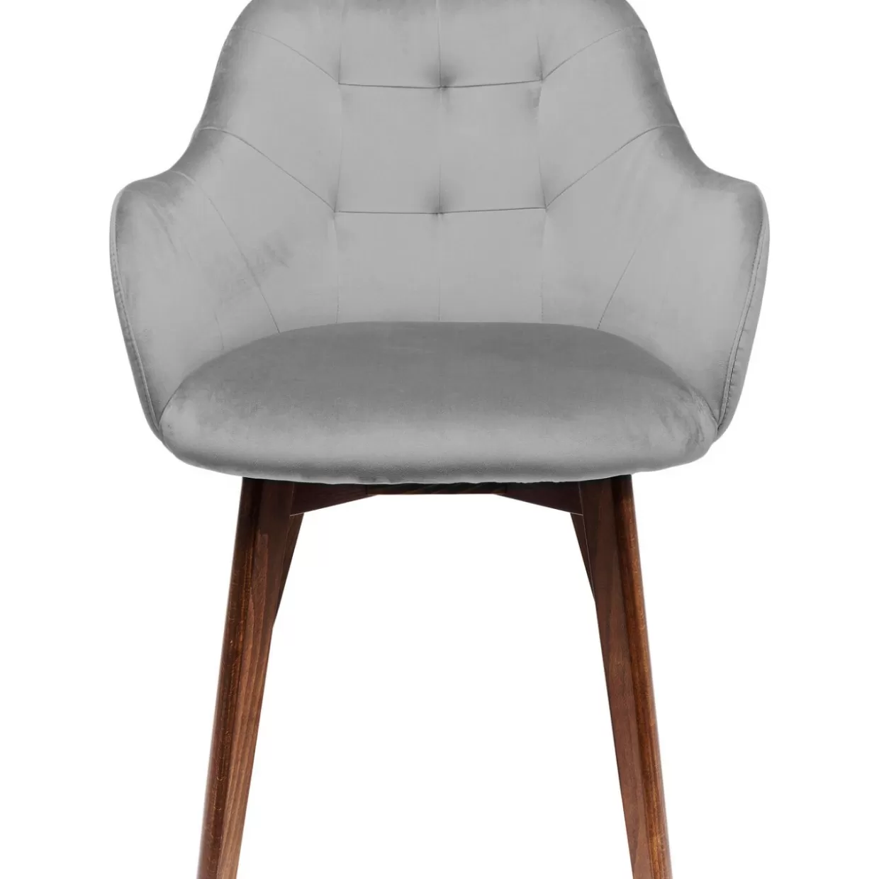 Poltrona Dark Lady in velluto grigio - Design raffinato con braccioli by KARE