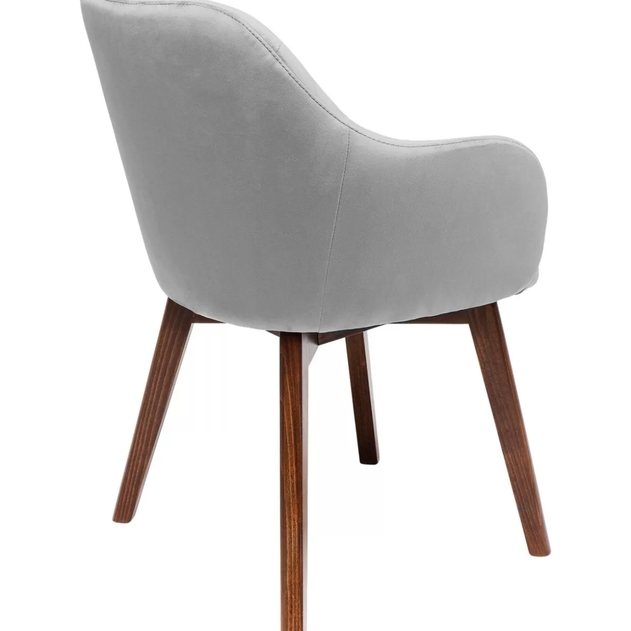 Poltrona Dark Lady in velluto grigio - Design raffinato con braccioli by KARE