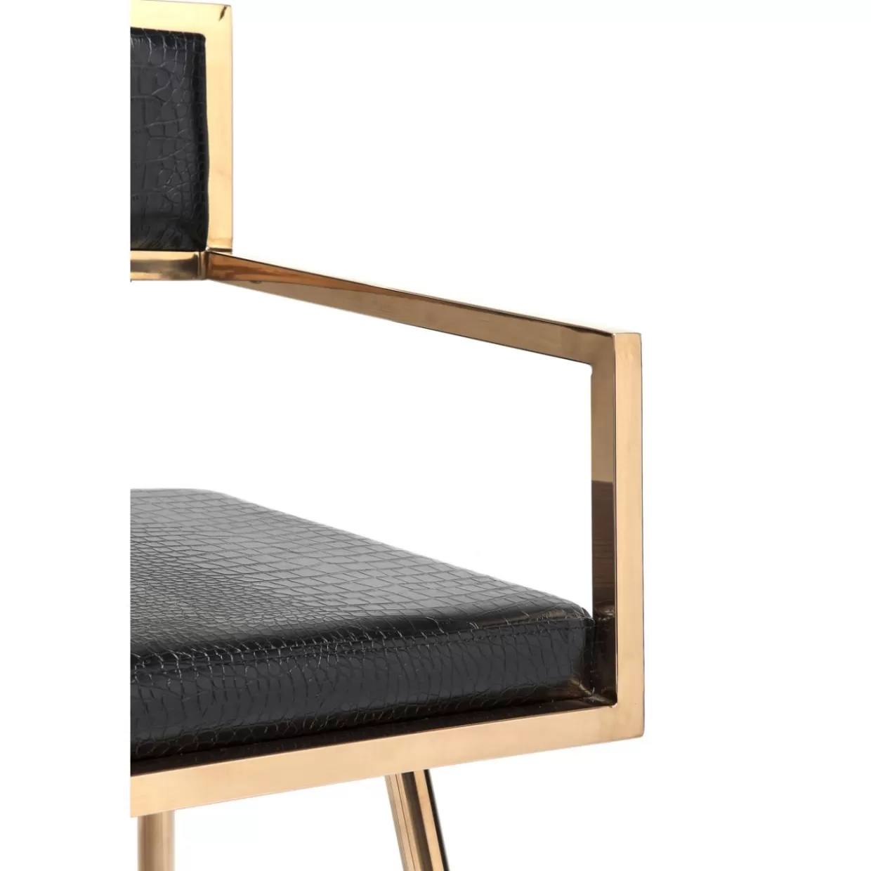 Poltrona Jazz con braccioli in nuance rosa oro - Design contemporaneo KARE