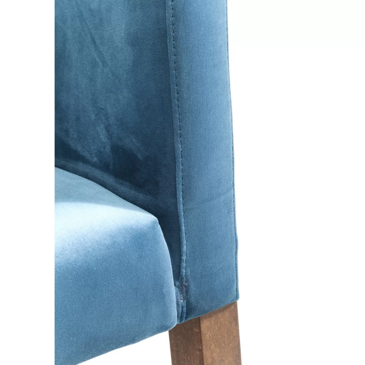 Sedia con braccioli in velluto petrolio - Design elegante KARE per arredi contemporanei