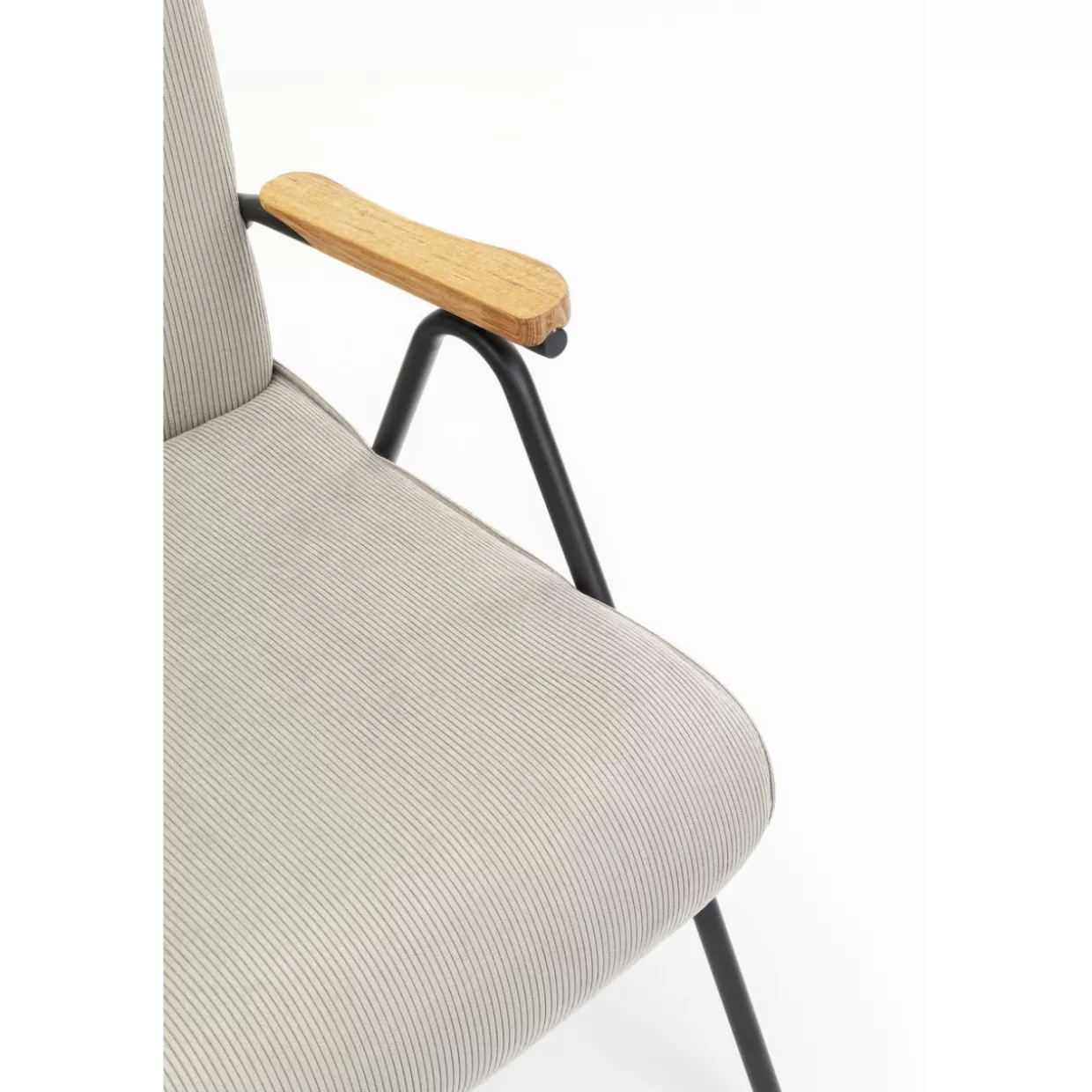 Poltrona Design Ryan di KARE | Soggiorno Elegante con Braccioli, Grigio Antracite - Confortevole per Arredamento Moderno