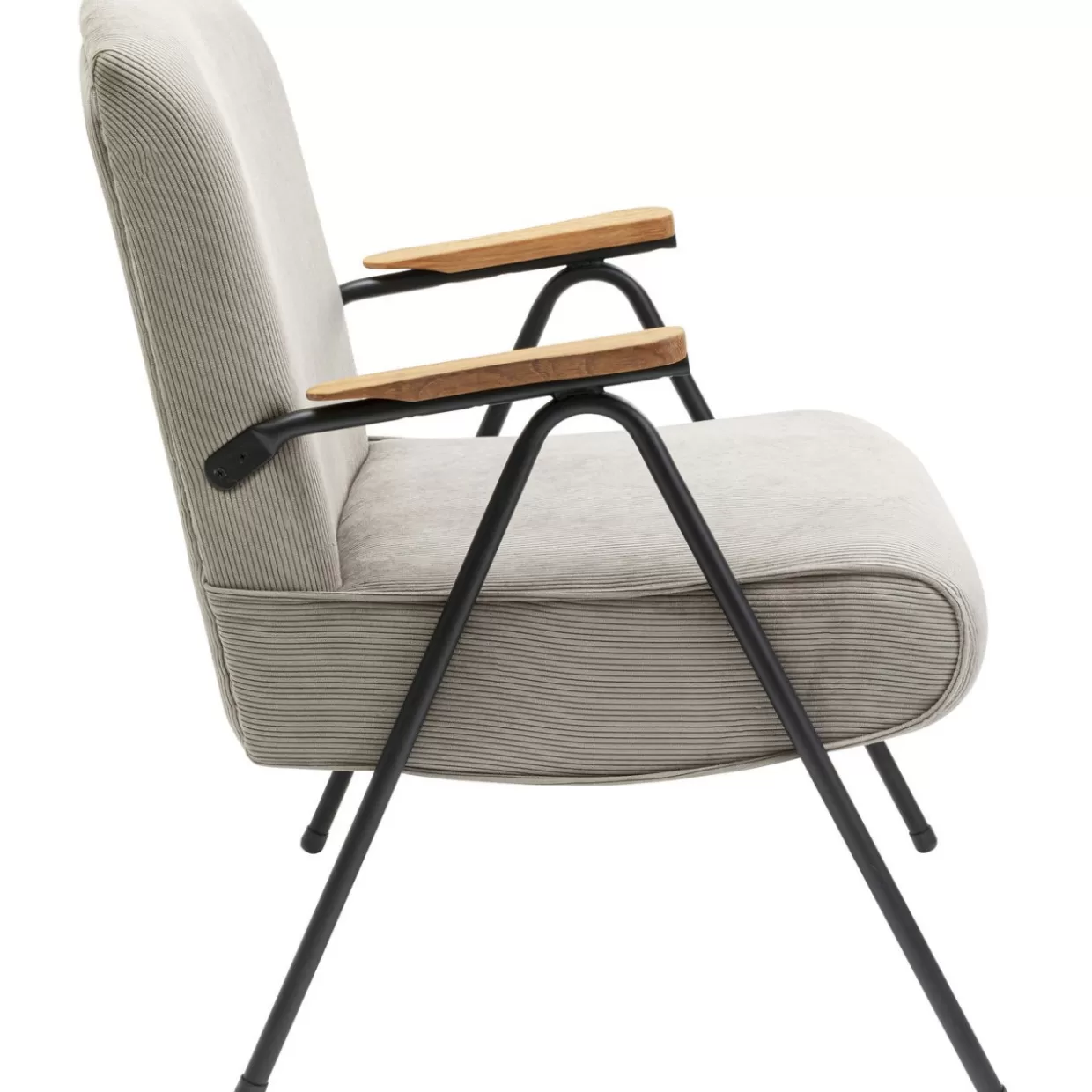 Poltrona Design Ryan di KARE | Soggiorno Elegante con Braccioli, Grigio Antracite - Confortevole per Arredamento Moderno