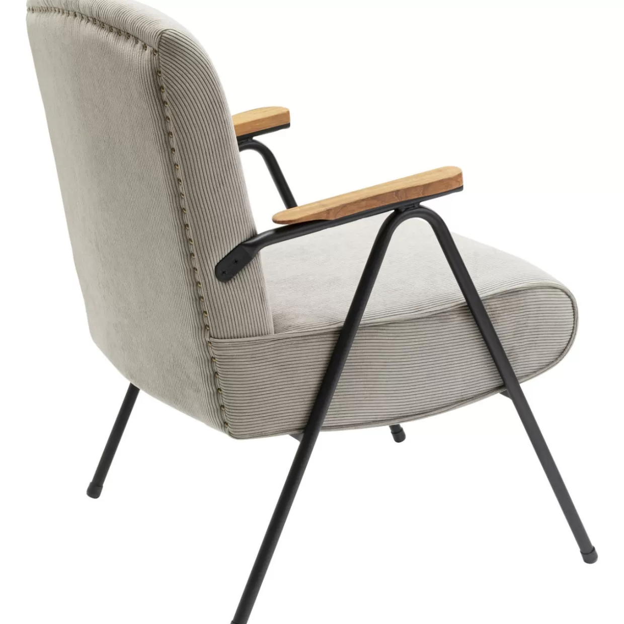 Poltrona Design Ryan di KARE | Soggiorno Elegante con Braccioli, Grigio Antracite - Confortevole per Arredamento Moderno