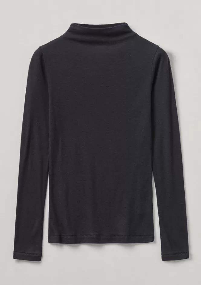 Promozione Aster Maglia Collo Alto Donna - Tessuto Morbido Lyocell e Lana | T-Shirt e Top Casual