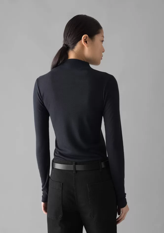Promozione Aster Maglia Collo Alto Donna - Tessuto Morbido Lyocell e Lana | T-Shirt e Top Casual