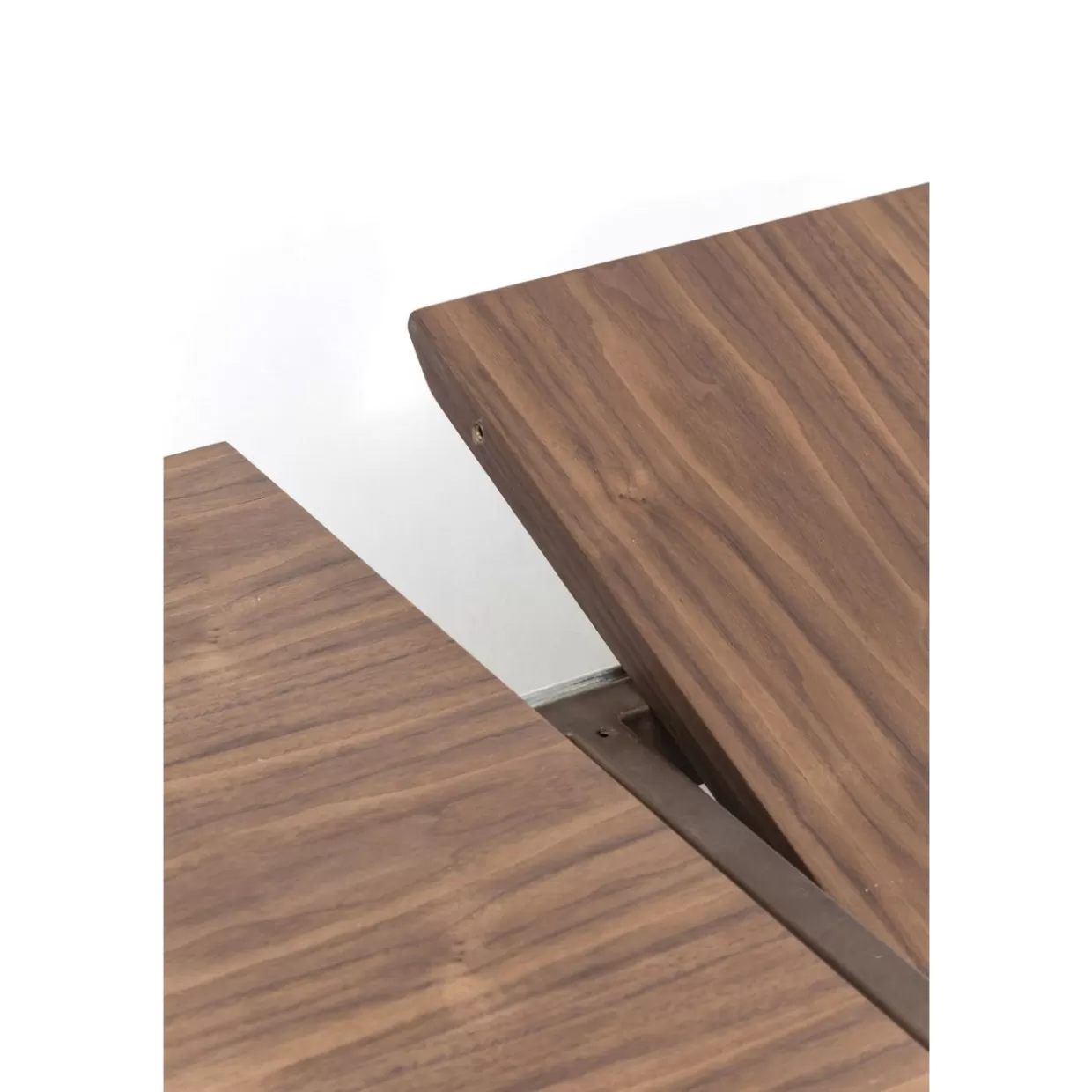 KARE Design Tavolo Estraibile Benvenuto in Noce - Tavolo Allungabile Moderno 200 cm (Estendibile a 250) x 110 cm con Fascia Decorativa