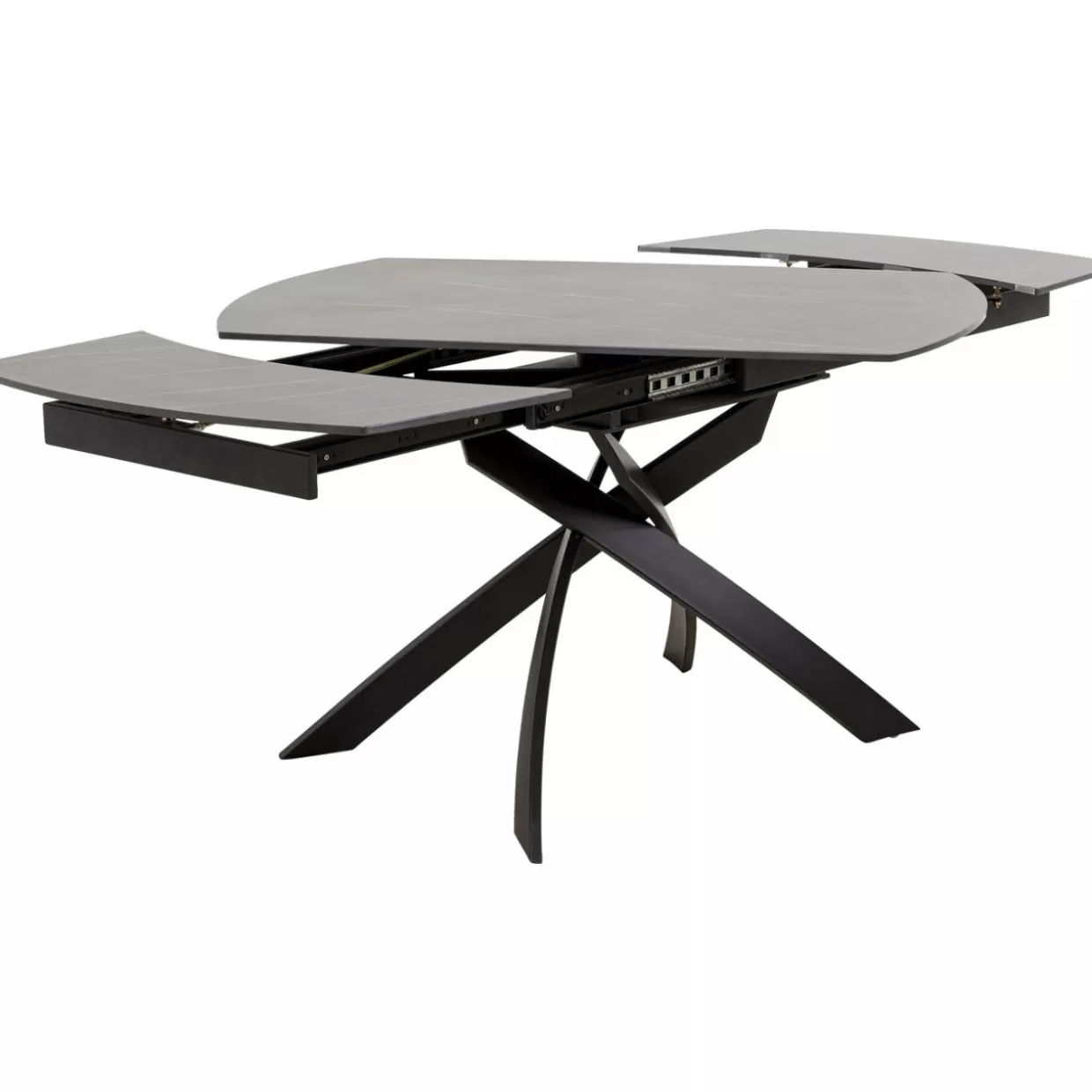 KARE Design Tavolo Estensibile Twist - Nero Elegante, Dimensioni 120 cm (espandibile a 180) x 90 cm, Soluzione Pratica per Spazi Dinamici