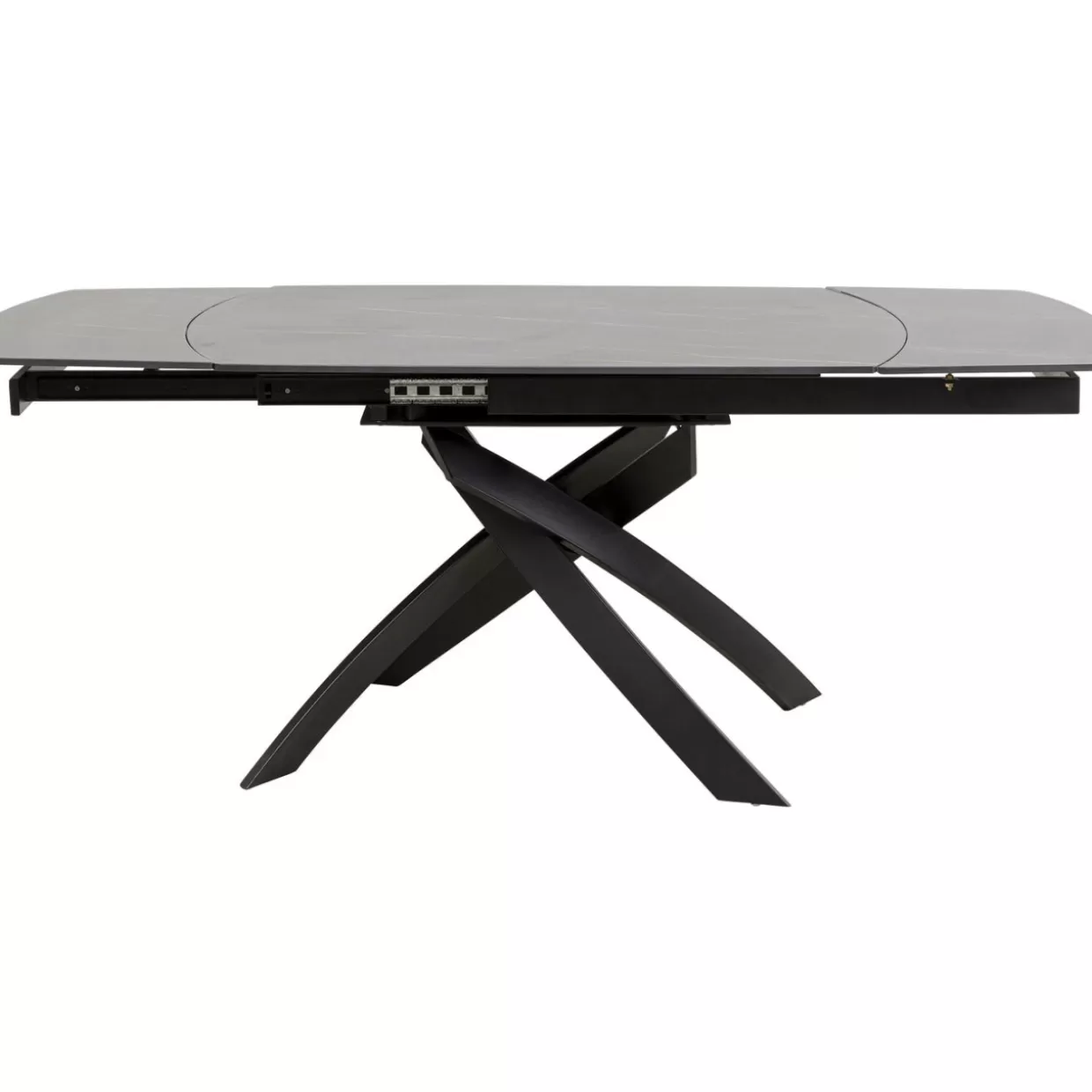 KARE Design Tavolo Estensibile Twist - Nero Elegante, Dimensioni 120 cm (espandibile a 180) x 90 cm, Soluzione Pratica per Spazi Dinamici