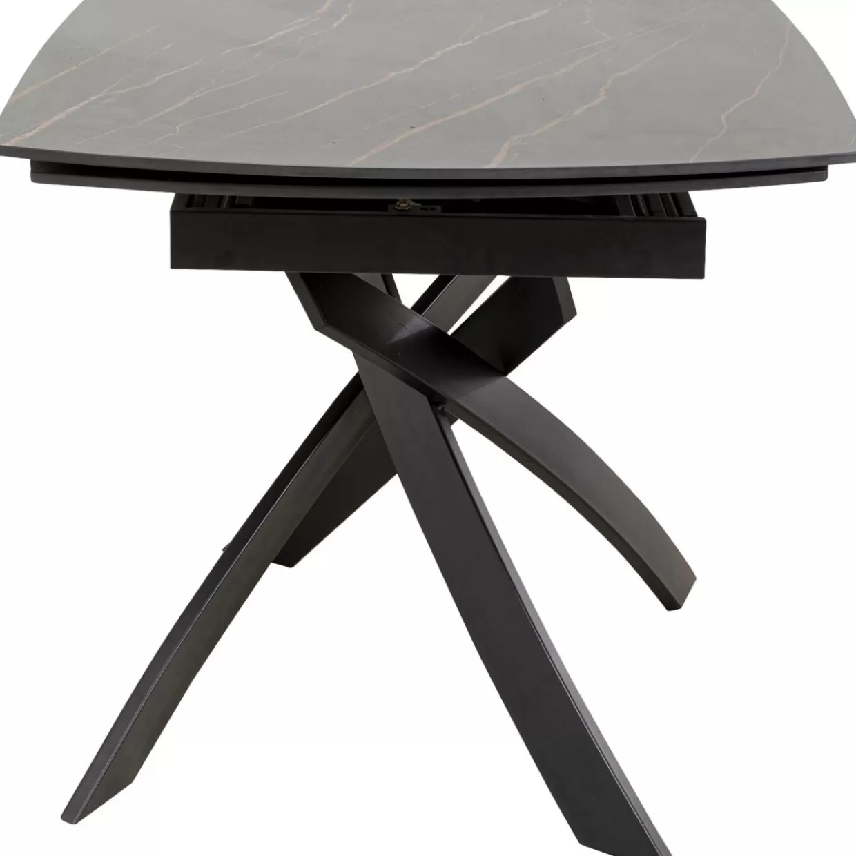 KARE Design Tavolo Estensibile Twist - Nero Elegante, Dimensioni 120 cm (espandibile a 180) x 90 cm, Soluzione Pratica per Spazi Dinamici