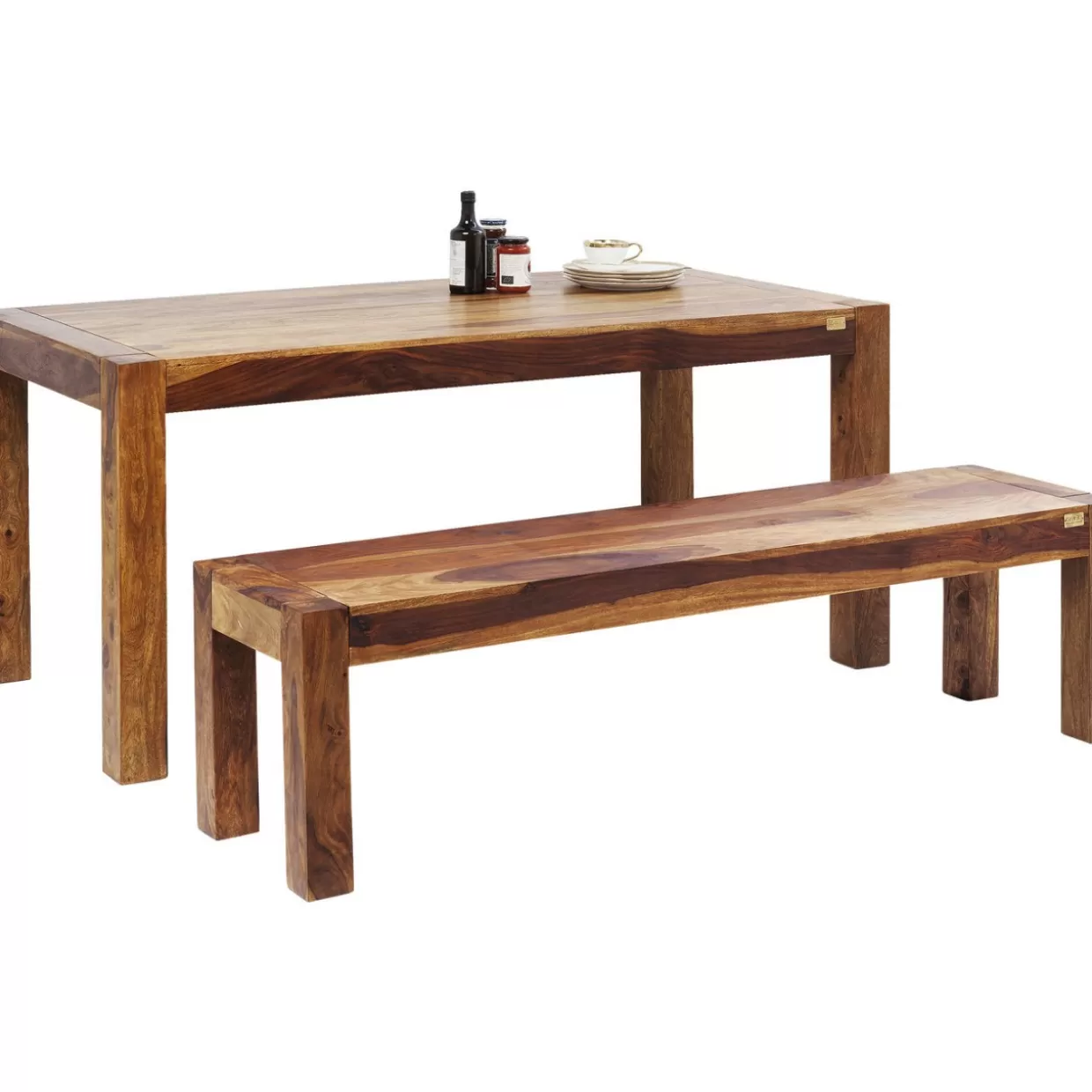 Tavolo Authentico KARE Design | Struttura industriale in legno massello 200x100 cm, soluzione versatile per arredamento moderno - ideale per soggiorno o ufficio