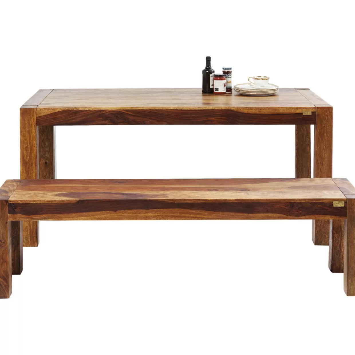 Tavolo Authentico KARE Design | Struttura industriale in legno massello 200x100 cm, soluzione versatile per arredamento moderno - ideale per soggiorno o ufficio