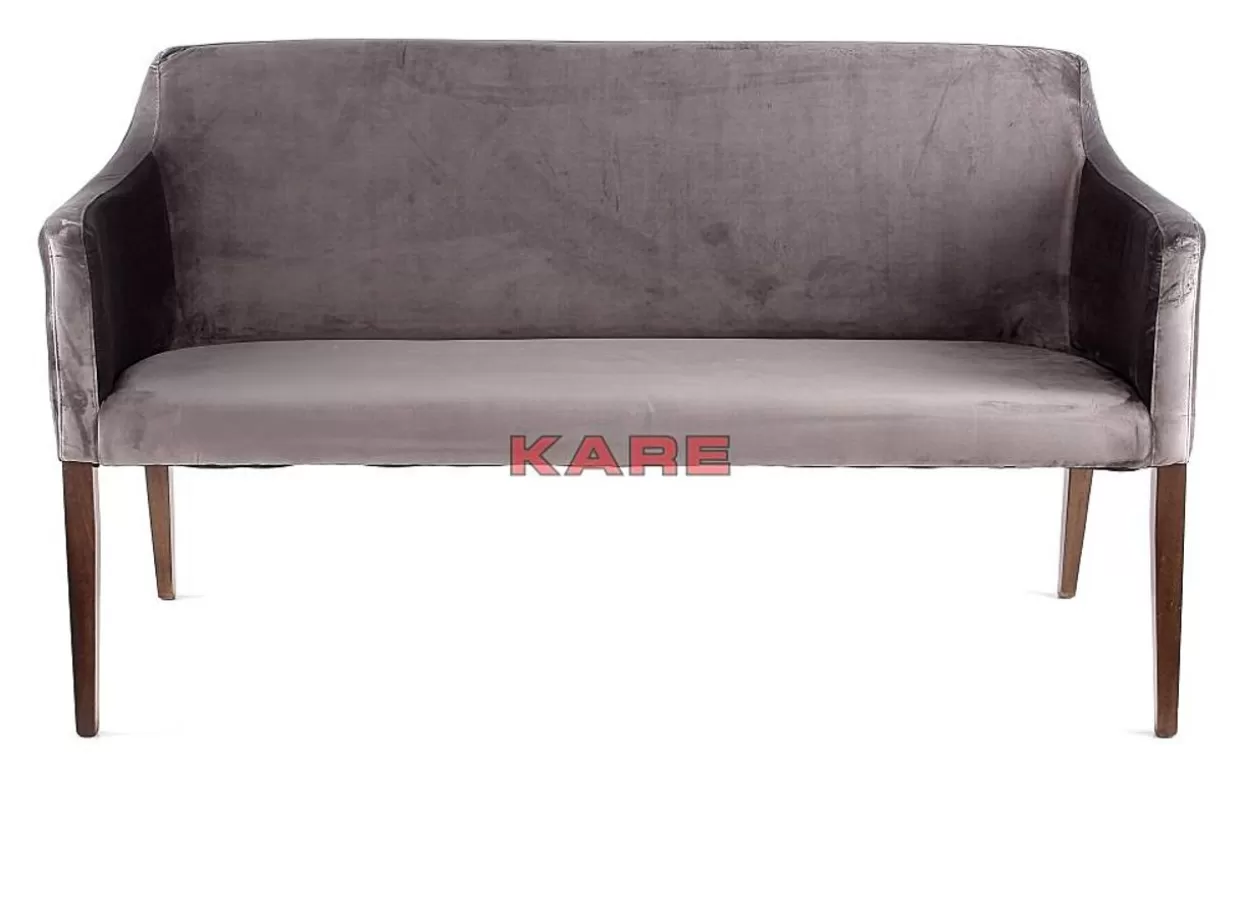 Panche Eleganti KARE Design in Velluto Grigio Antracite - Modello Bank per Soggiorno Moderno