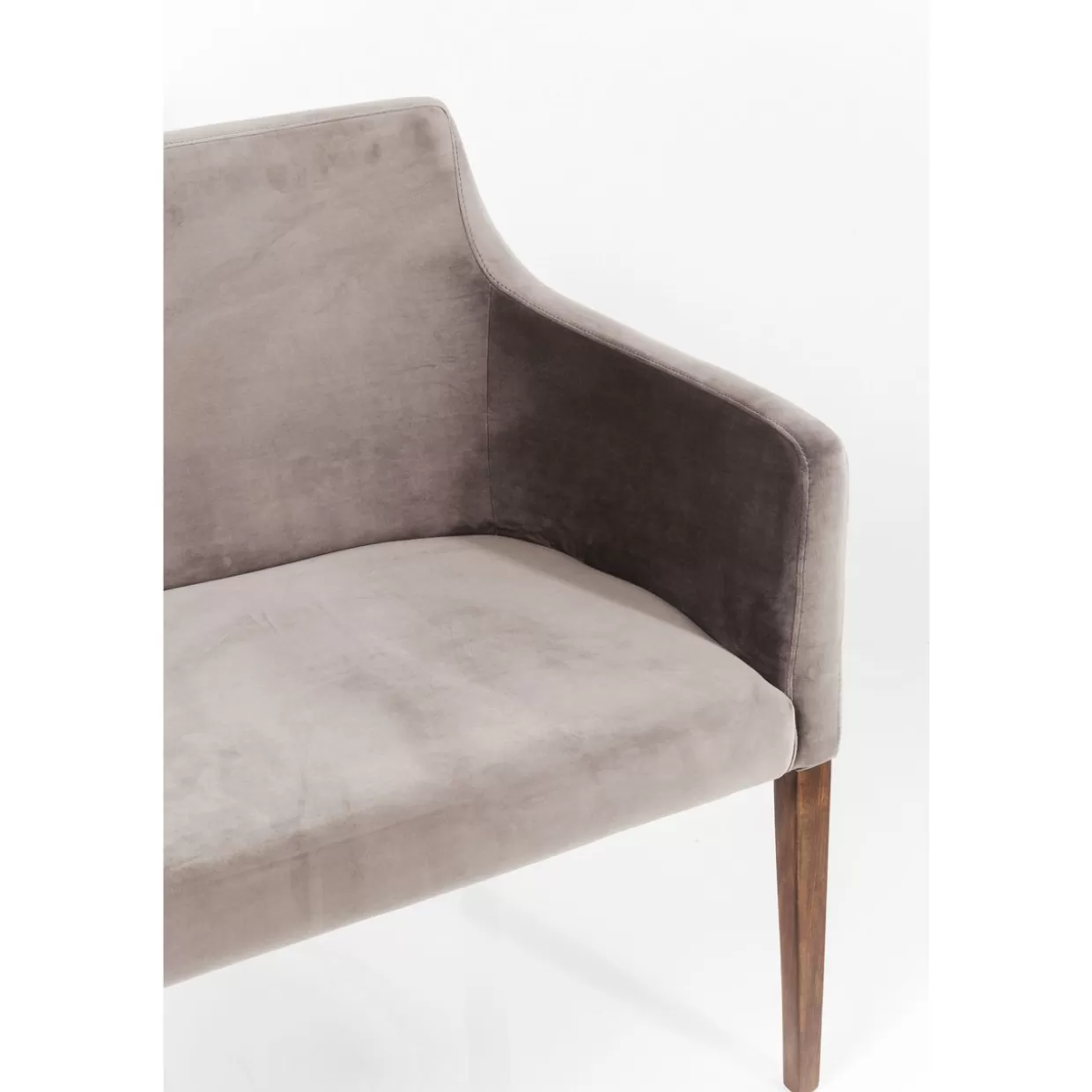 Panche Eleganti KARE Design in Velluto Grigio Antracite - Modello Bank per Soggiorno Moderno