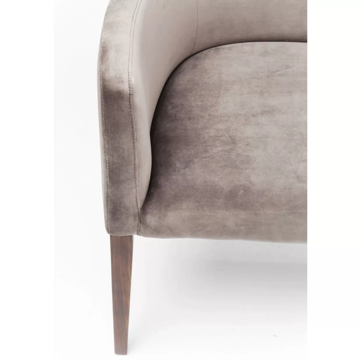Panche Eleganti KARE Design in Velluto Grigio Antracite - Modello Bank per Soggiorno Moderno