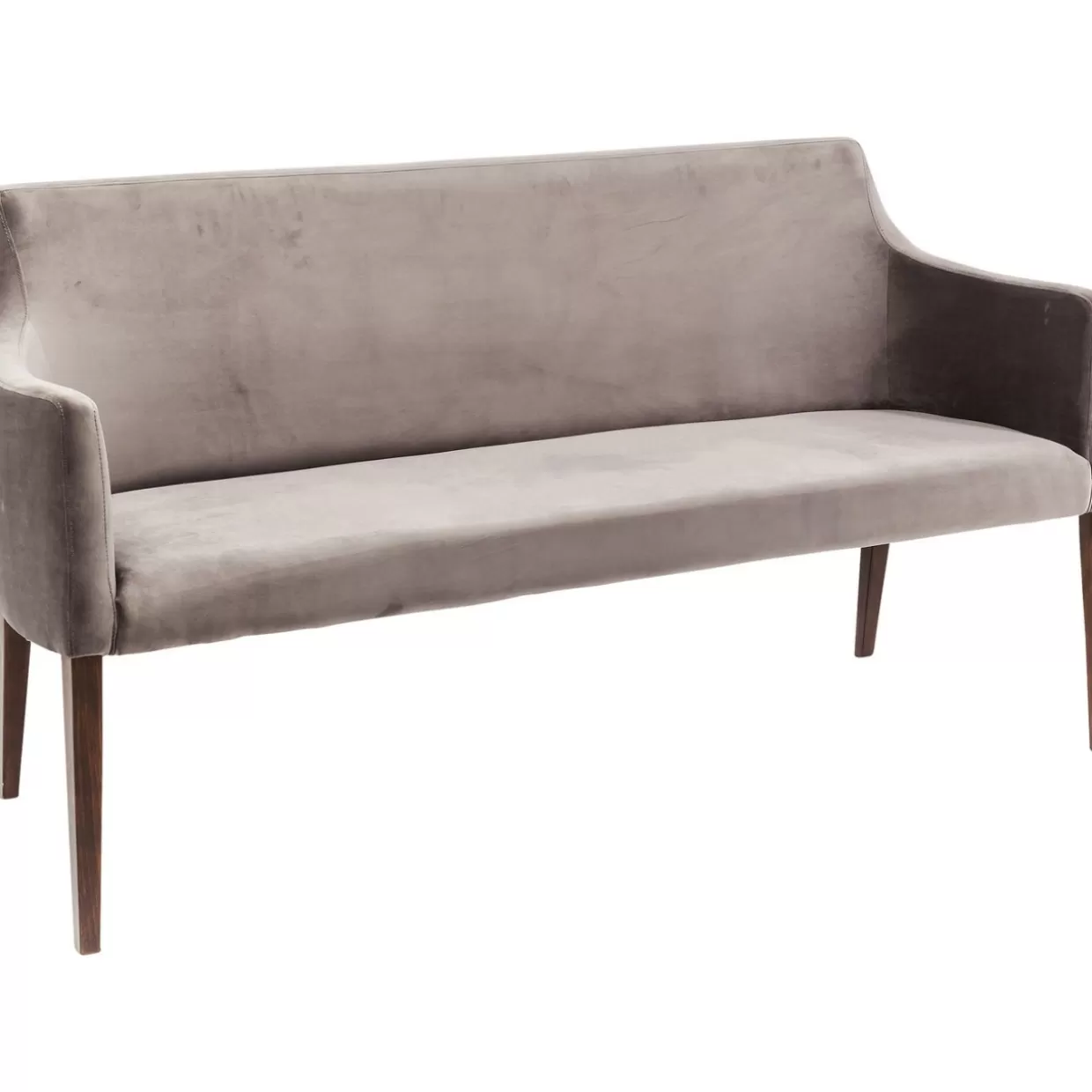 Panche Eleganti KARE Design in Velluto Grigio Antracite - Modello Bank per Soggiorno Moderno