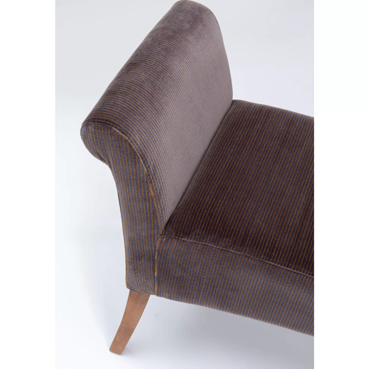 KARE Design - Panche Moderne con Rivestimento in Velluto Motley, Colore Marrone Borgogna per Soggiorno Accogliente