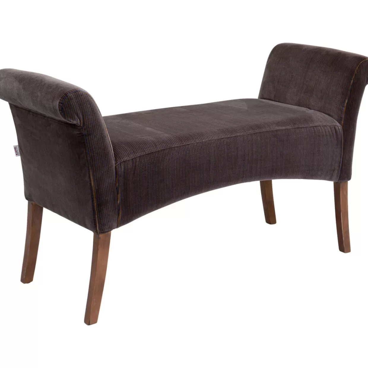 KARE Design - Panche Moderne con Rivestimento in Velluto Motley, Colore Marrone Borgogna per Soggiorno Accogliente