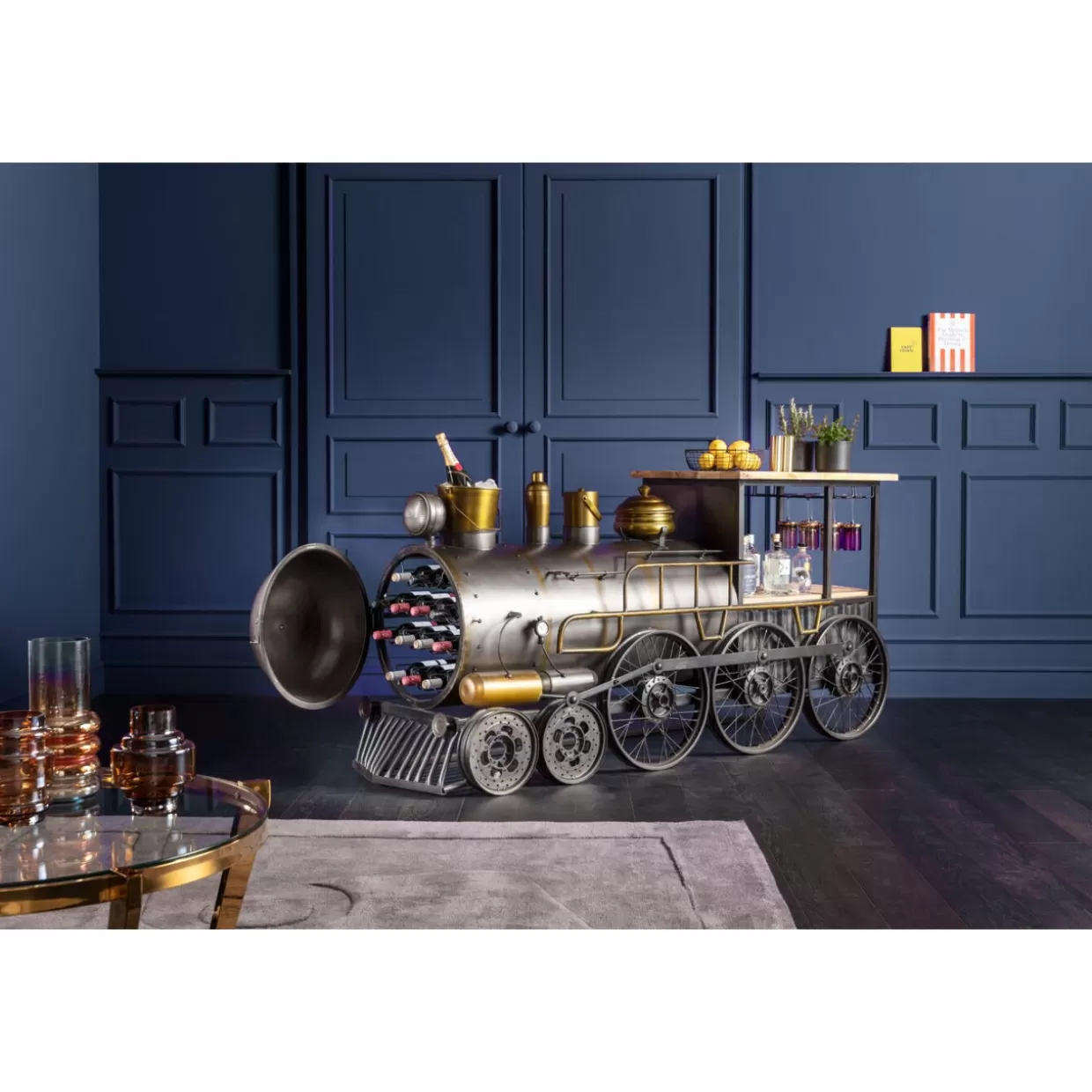 KARE Design Bancone Elegante con Sistema Steamlock - Bar Moderno 225 cm per Arredamento Contemporaneo
