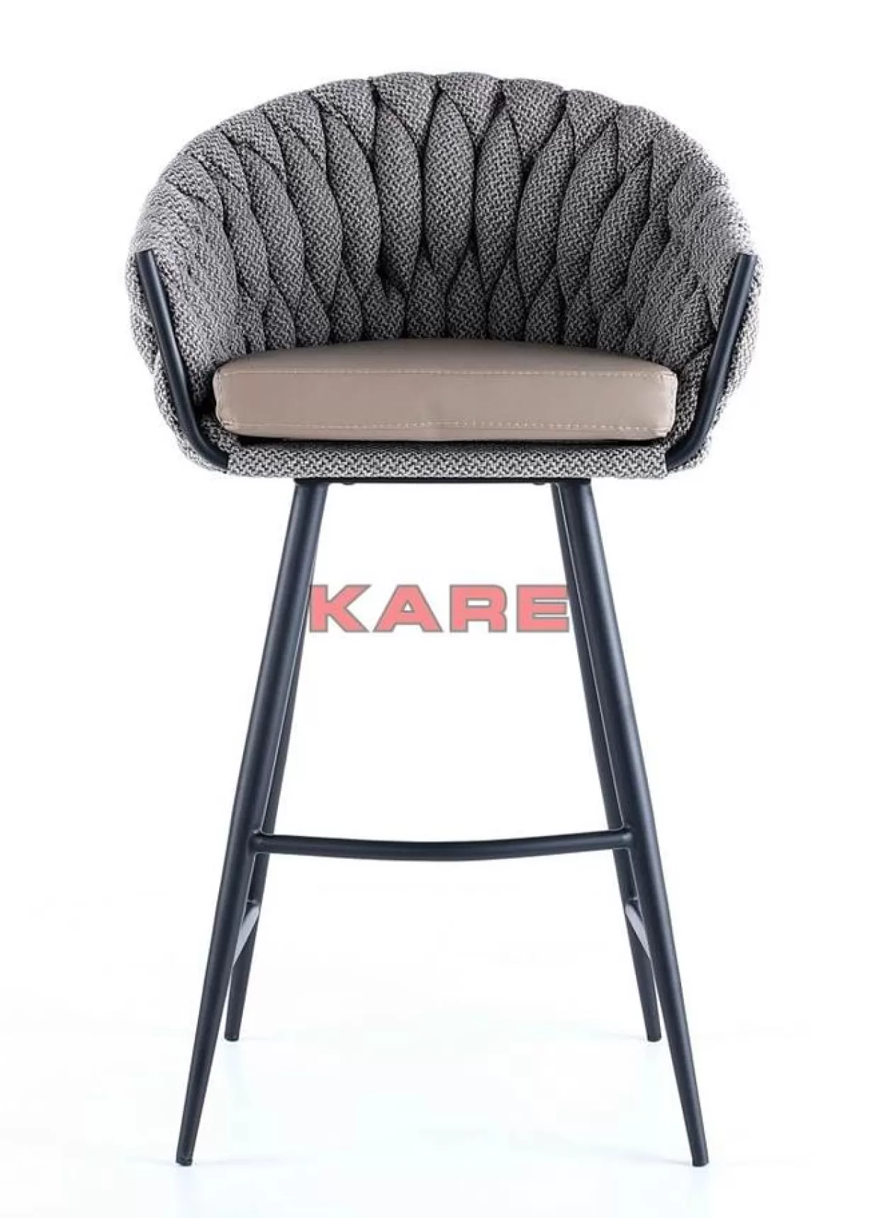 Sedute Eleganti KARE Design | Sgabelli Bar in Tweed con Intreccio Artigianale