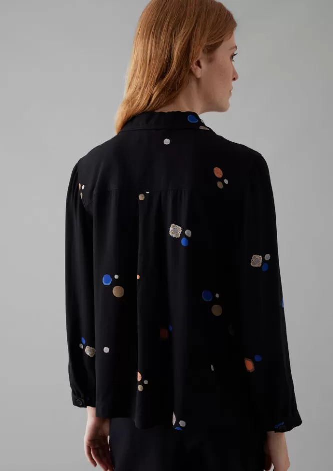 Maglia Donna con Stampa Dots Cosmici Baya - Top e T-Shirt Femminili in Edizione Limitata | Comode e Stilose per Look Stellari