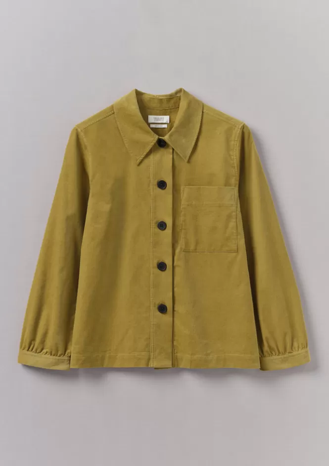 Baya Camicia Donna in Corduroy Biologico con Tascone Frontale | Design Funzionale e Confezione Artigianale