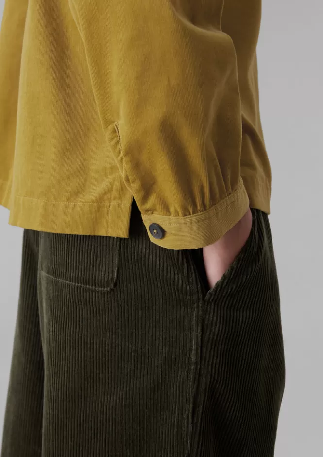 Baya Camicia Donna in Corduroy Biologico con Tascone Frontale | Design Funzionale e Confezione Artigianale