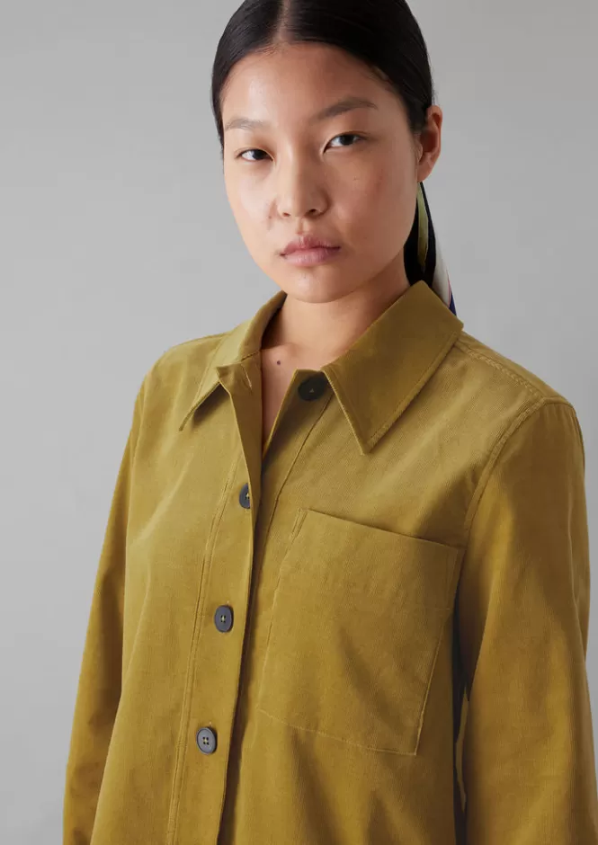 Baya Camicia Donna in Corduroy Biologico con Tascone Frontale | Design Funzionale e Confezione Artigianale