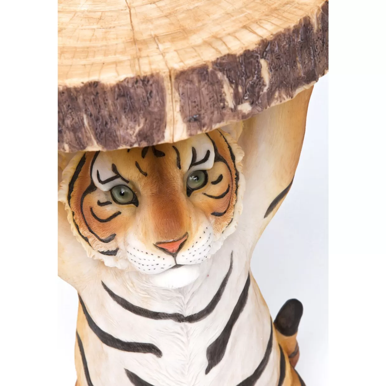 Tavolino decorativo KARE Design Tigre stilizzata Ø35 cm per salotto moderno