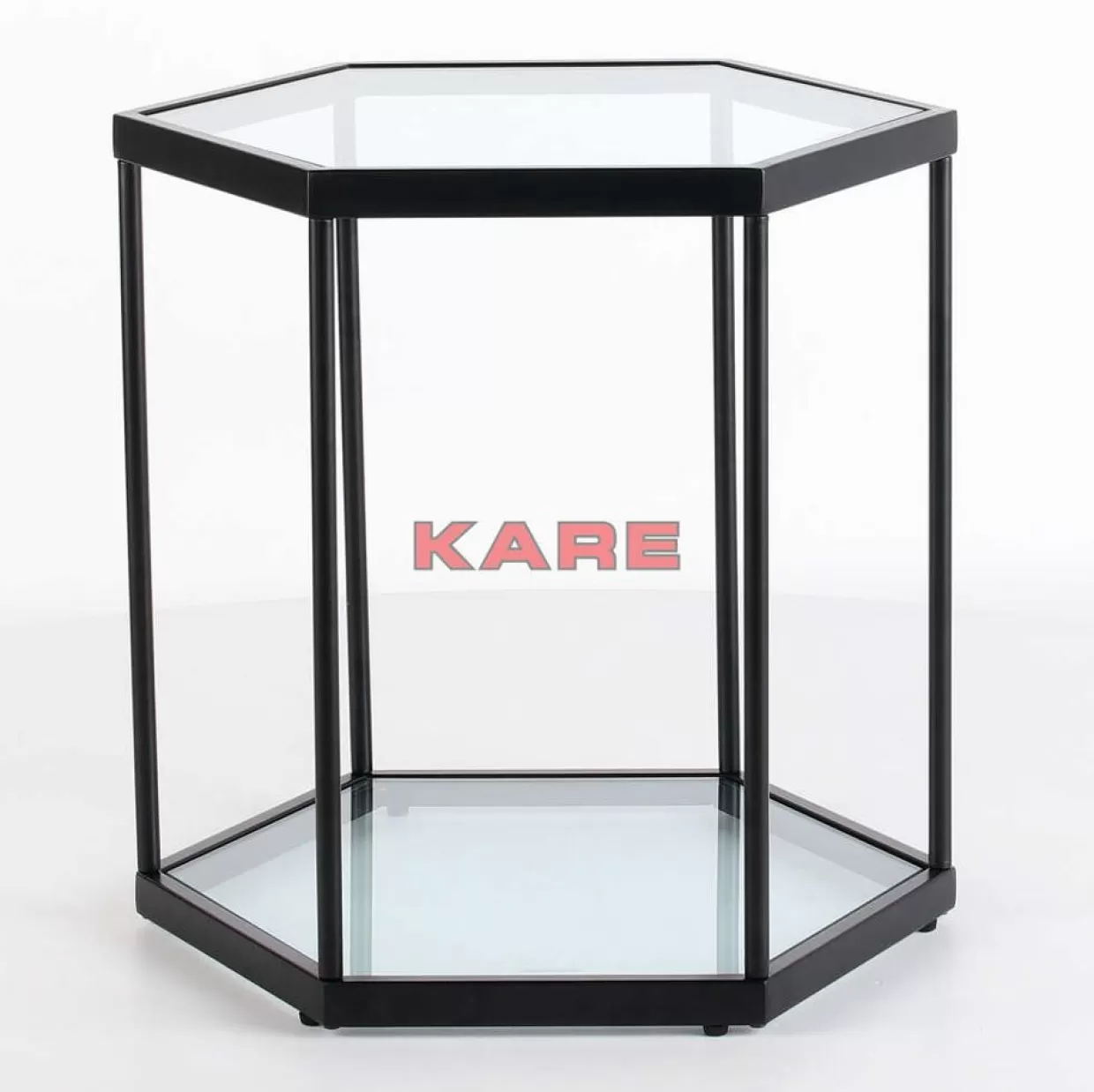 Tavolino Comb Nero 55 cm Design Moderno per Soggiorno, KARE Collezione 2024