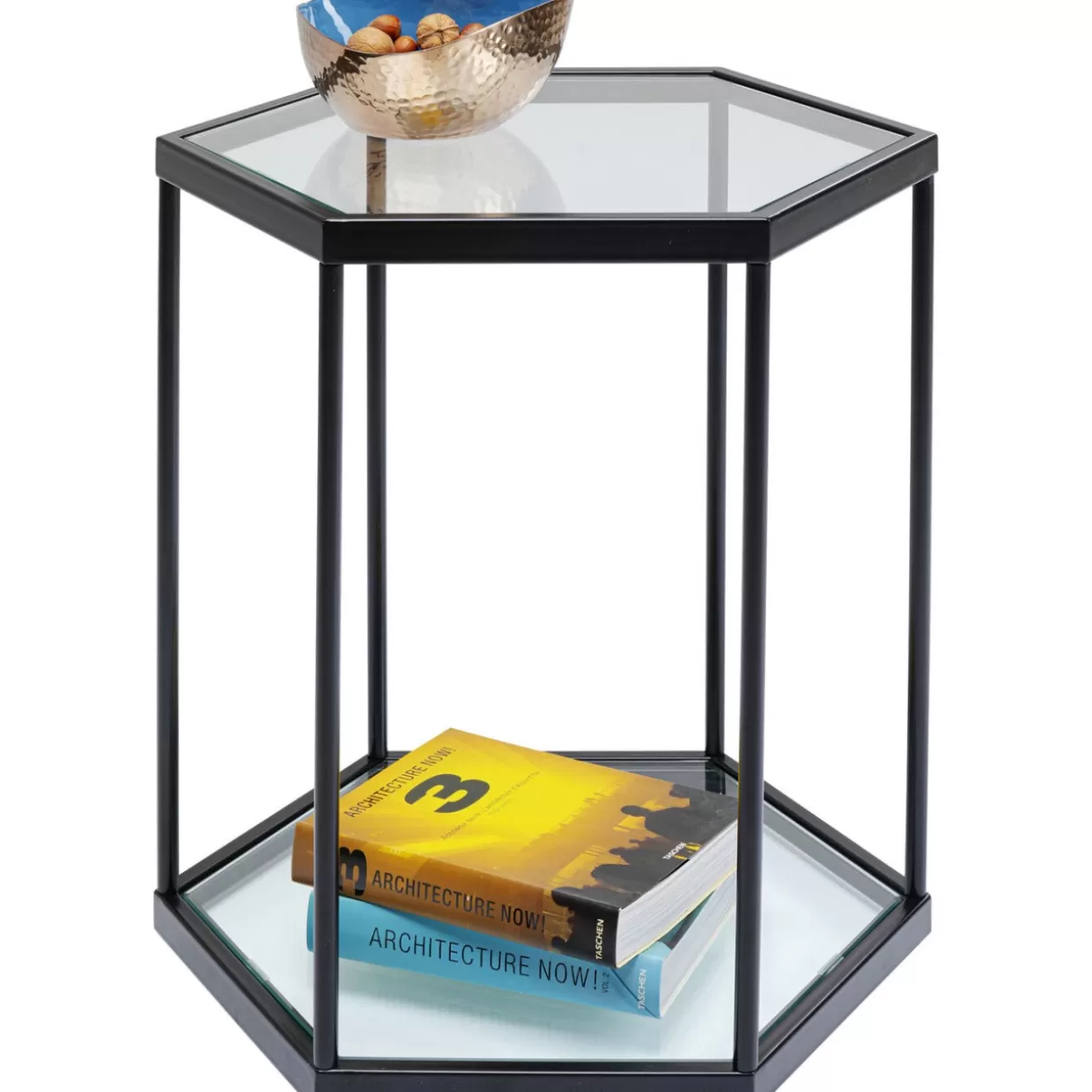 Tavolino Comb Nero 55 cm Design Moderno per Soggiorno, KARE Collezione 2024