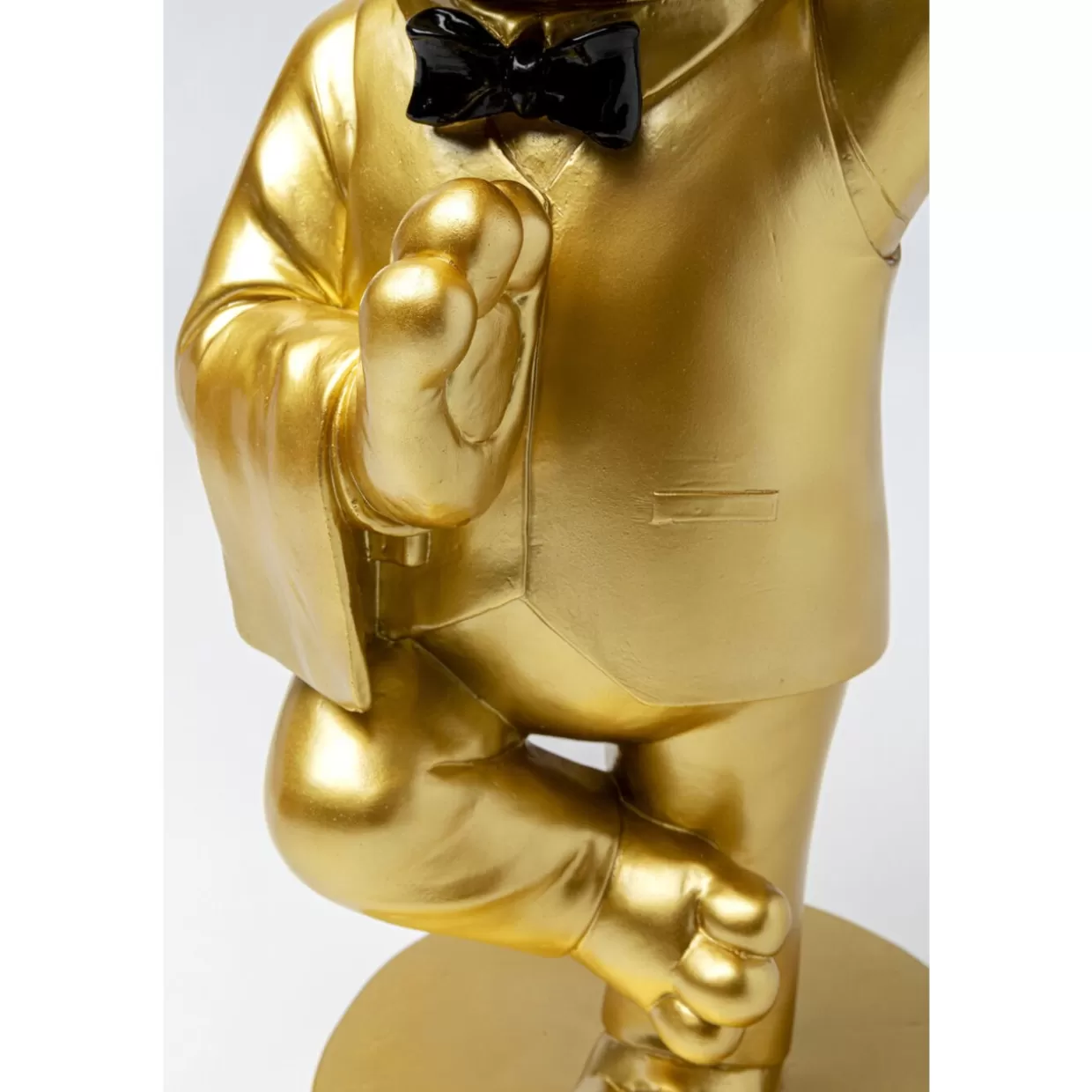 KARE Tavolino Decorativo Bulldog con Vassoio in Oro - Design Originale 34x55 cm per Soggiorno Moderno