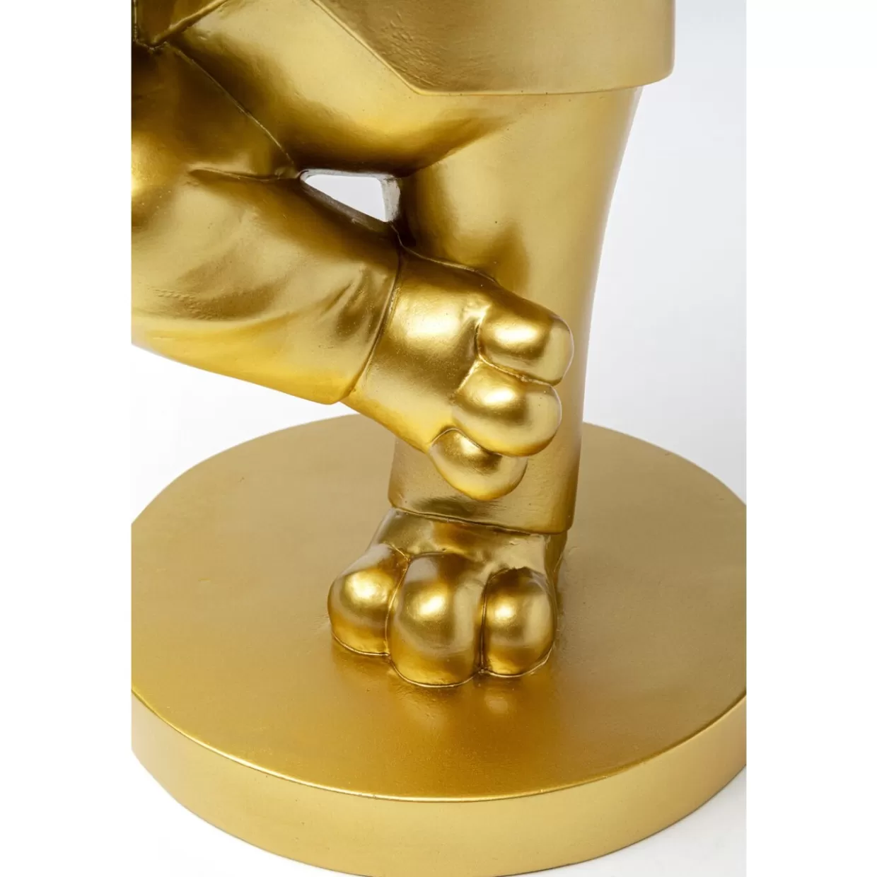 KARE Tavolino Decorativo Bulldog con Vassoio in Oro - Design Originale 34x55 cm per Soggiorno Moderno