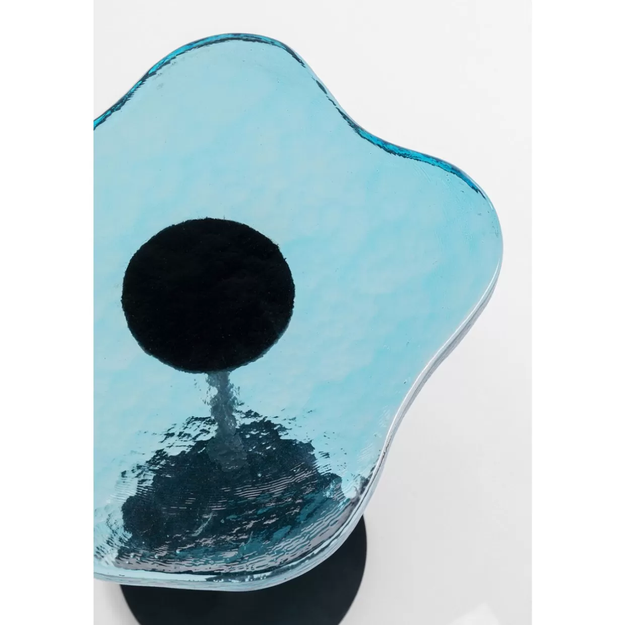 Tavolino Contemporaneo KARE Design - Blu Lava Ø30cm con Base Accentata, Complemento Ideale per Soggiorno Moderno