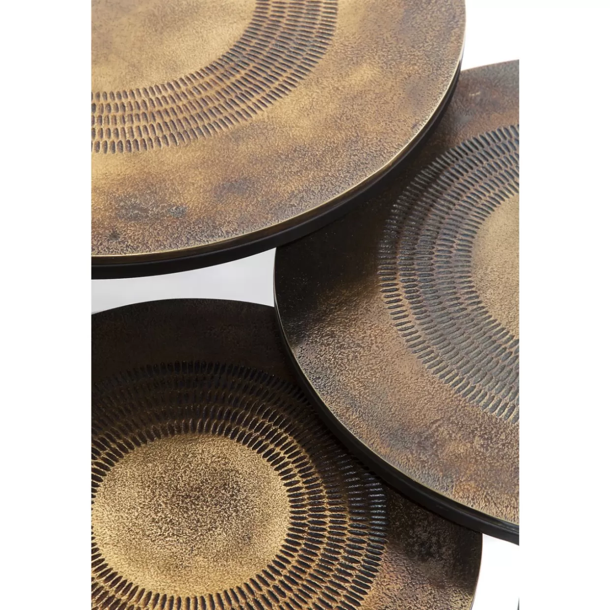 Tavolini da Salotto Marrakech - Set di 3 con Design Esotico, Diametro 48cm, Collezione KARE