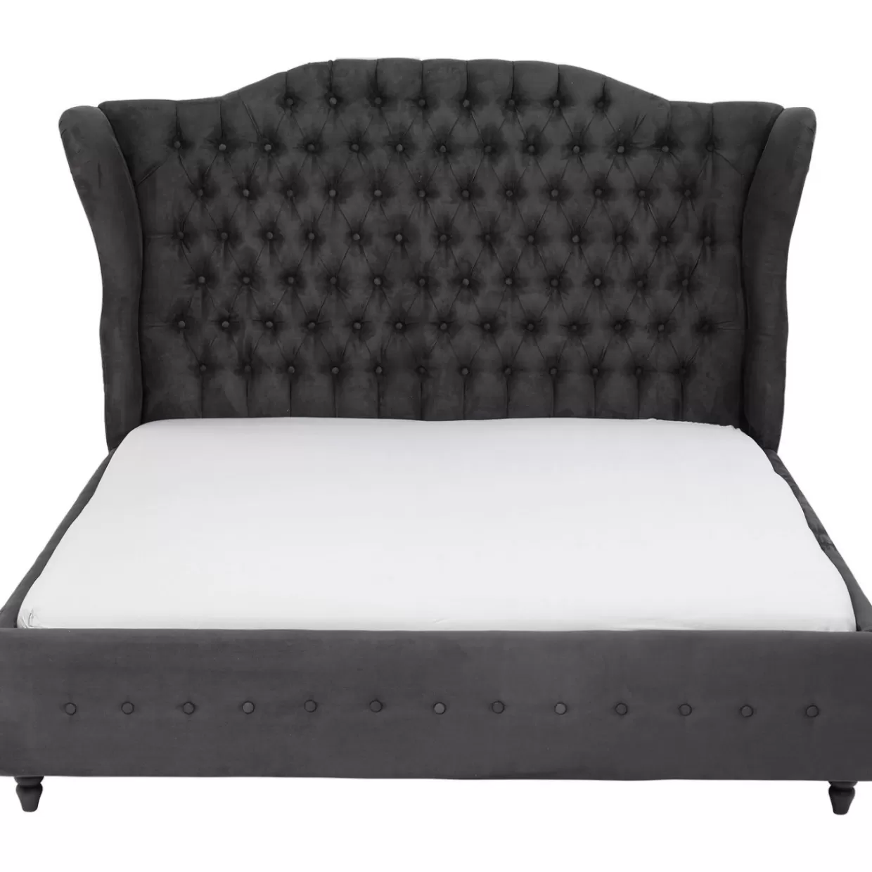 KARE Design - Letto Moderno City Spirit in Tonalità Grafite, Misure 160x200 cm, Design Contemporaneo per Camera da Letto