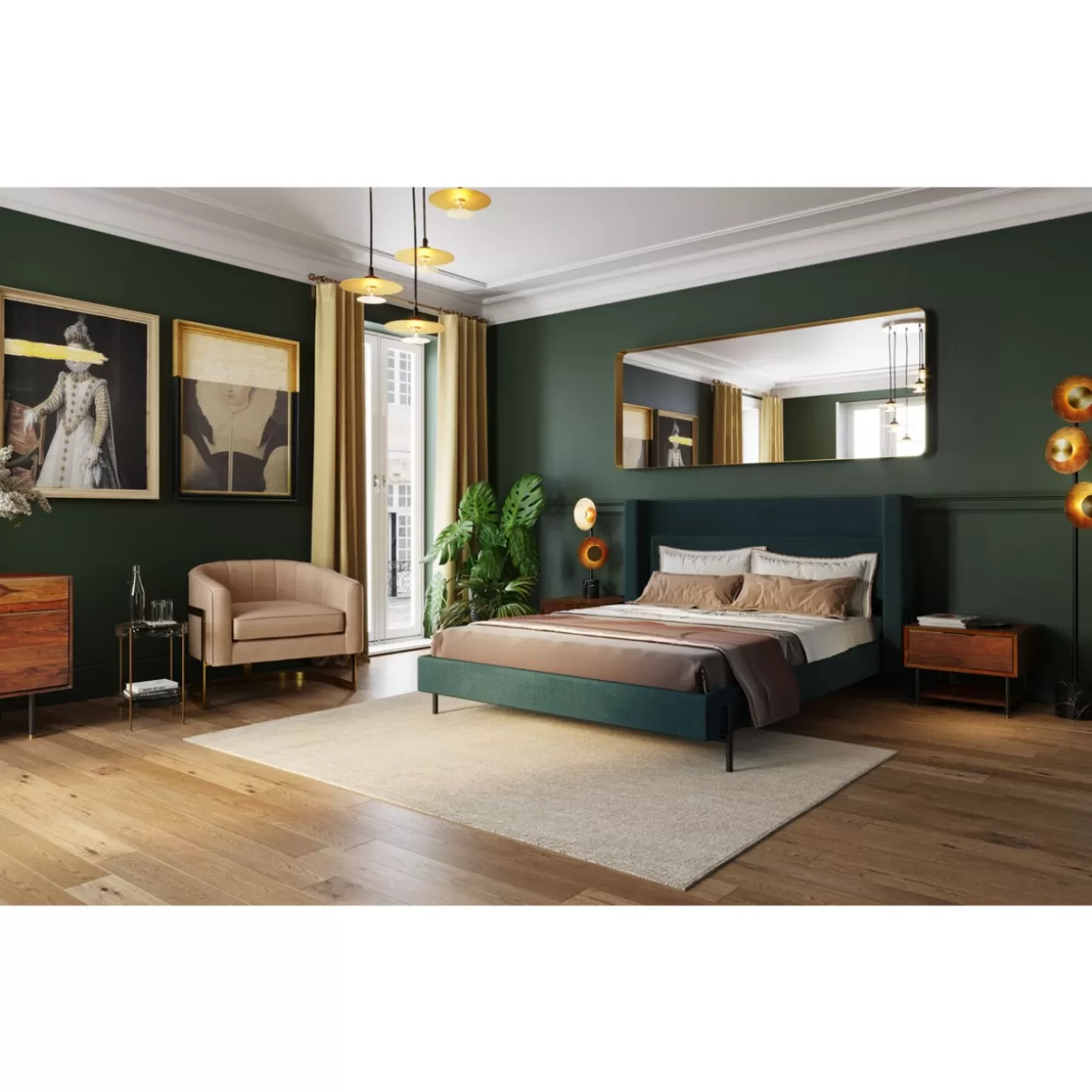 Letto Tivoli Verde di KARE Design - Moderno e Spazioso 160x200 cm 

Naturale evoluzione del modello classico con finiture ecosostenibili
