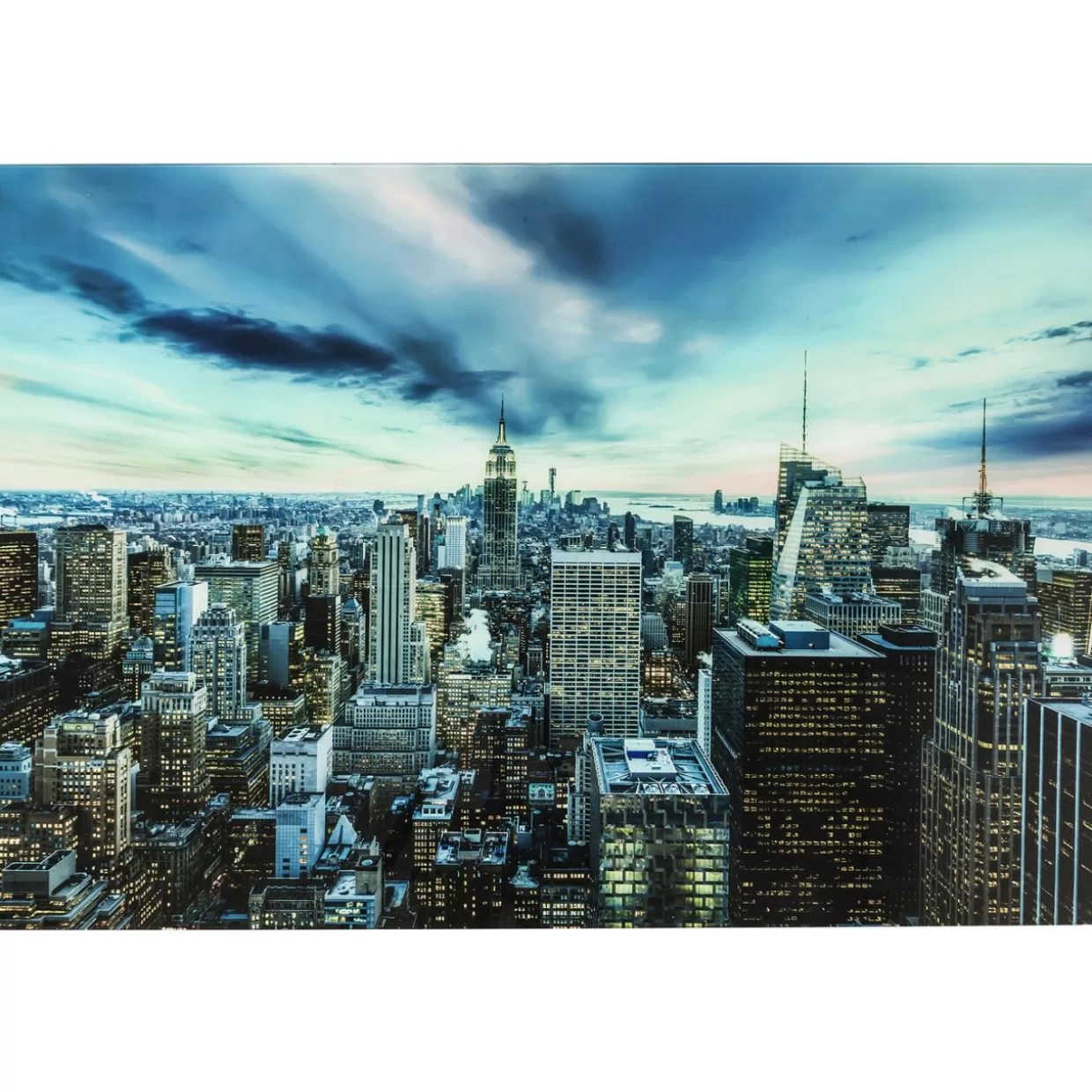 KARE Design Bilder | Bild Glas New York Sunset 120X160Cm