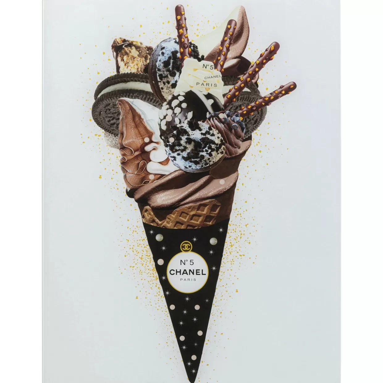 KARE Design Bilder | Bild Glas Rich Ice Cream 60X80