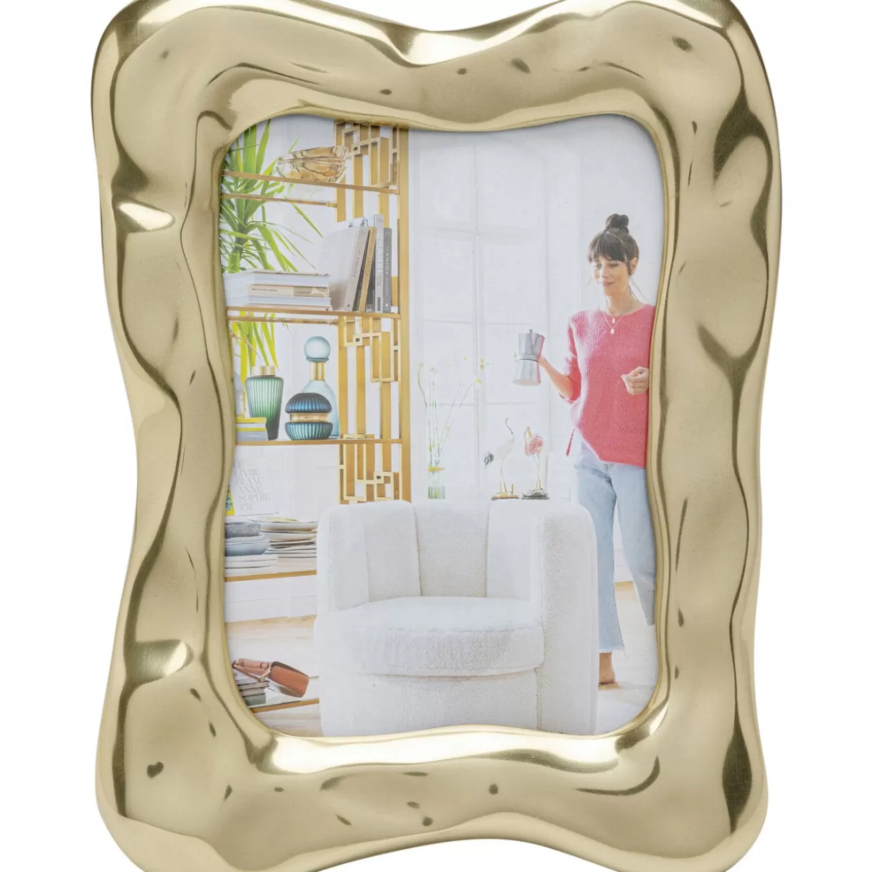 Cornice Decorativa Jade Swing in Oro 21x26 cm - Design Moderno KARE per Arredare con Stile