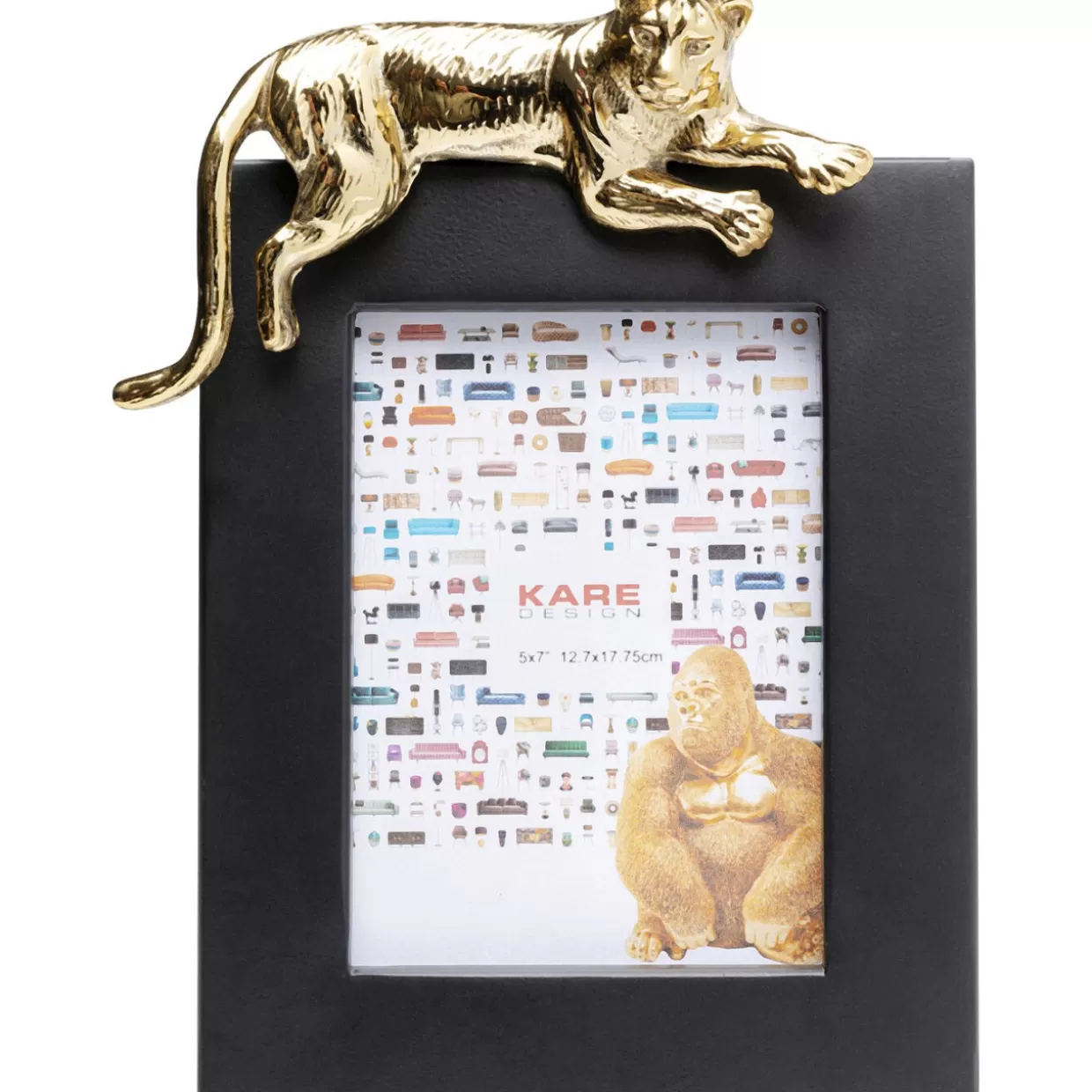 Cornice Moderna con Tigre Relax - Design Esclusivo KARE per Foto 13x18 cm, Ideale Regalo per Arredamento Creativo