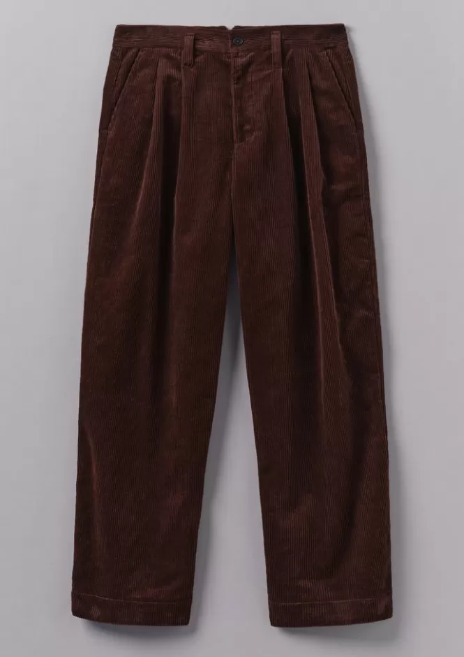 Pantaloni Bill in Velluto Organico - Modello Confortevole a Zampa d'Elefante con Fascia Cord Rinforzata