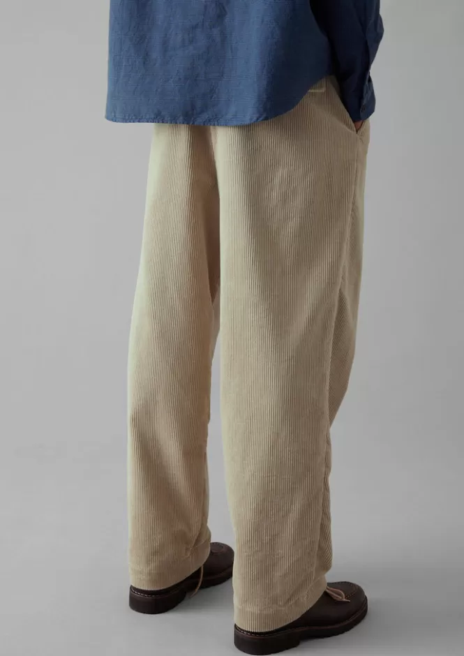 Saldi Finali: Pantaloni in Tessuto Organico con Design a Gamba Larga - Ideali per Look Autunnali Confortevoli e Stile Casual-Chic