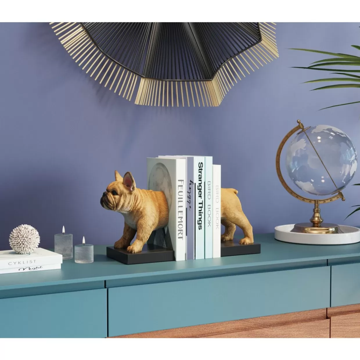 KARE Design - Portalibri Decorativi Stile Francese con Elegante Finitura, Coppia per Libreria 

(：，，