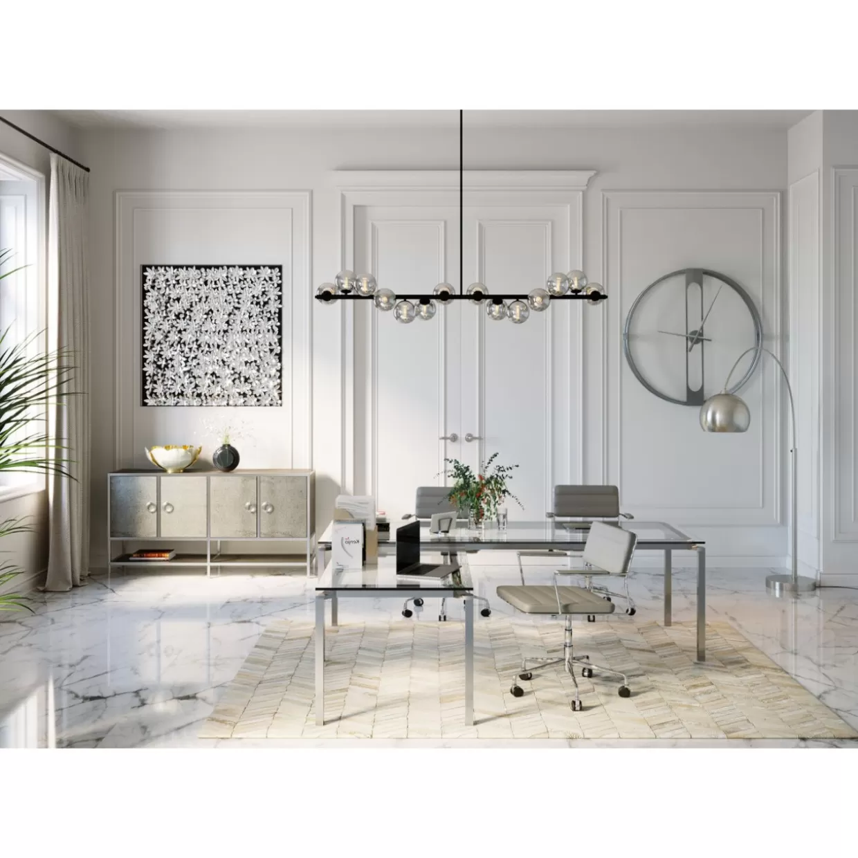 KARE Design - Poltrona Girevole Dottore Grigio Antracite, Sedia Ufficio Moderna con Design Ergonomico