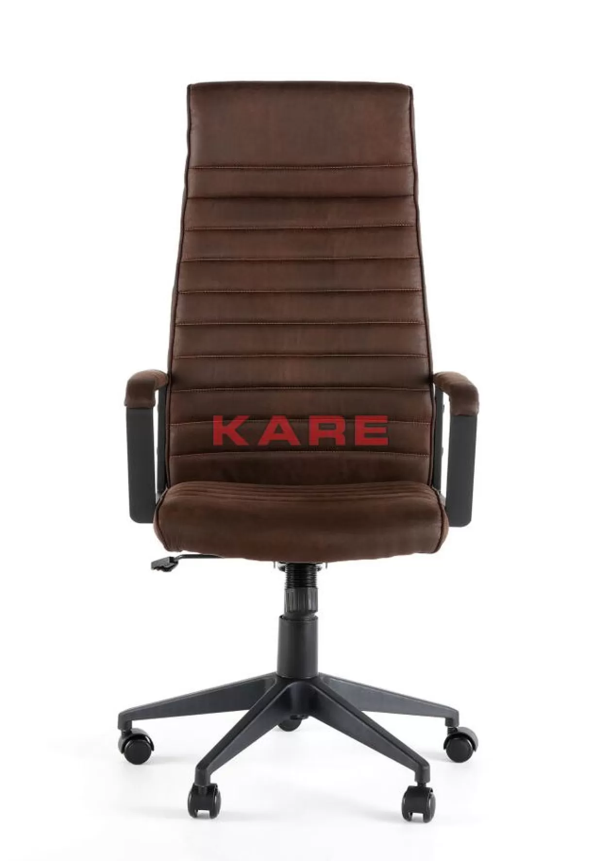 Sedia da Ufficio Girevole Labora High - Design Ergonomico in Pelle Marrone di KARE