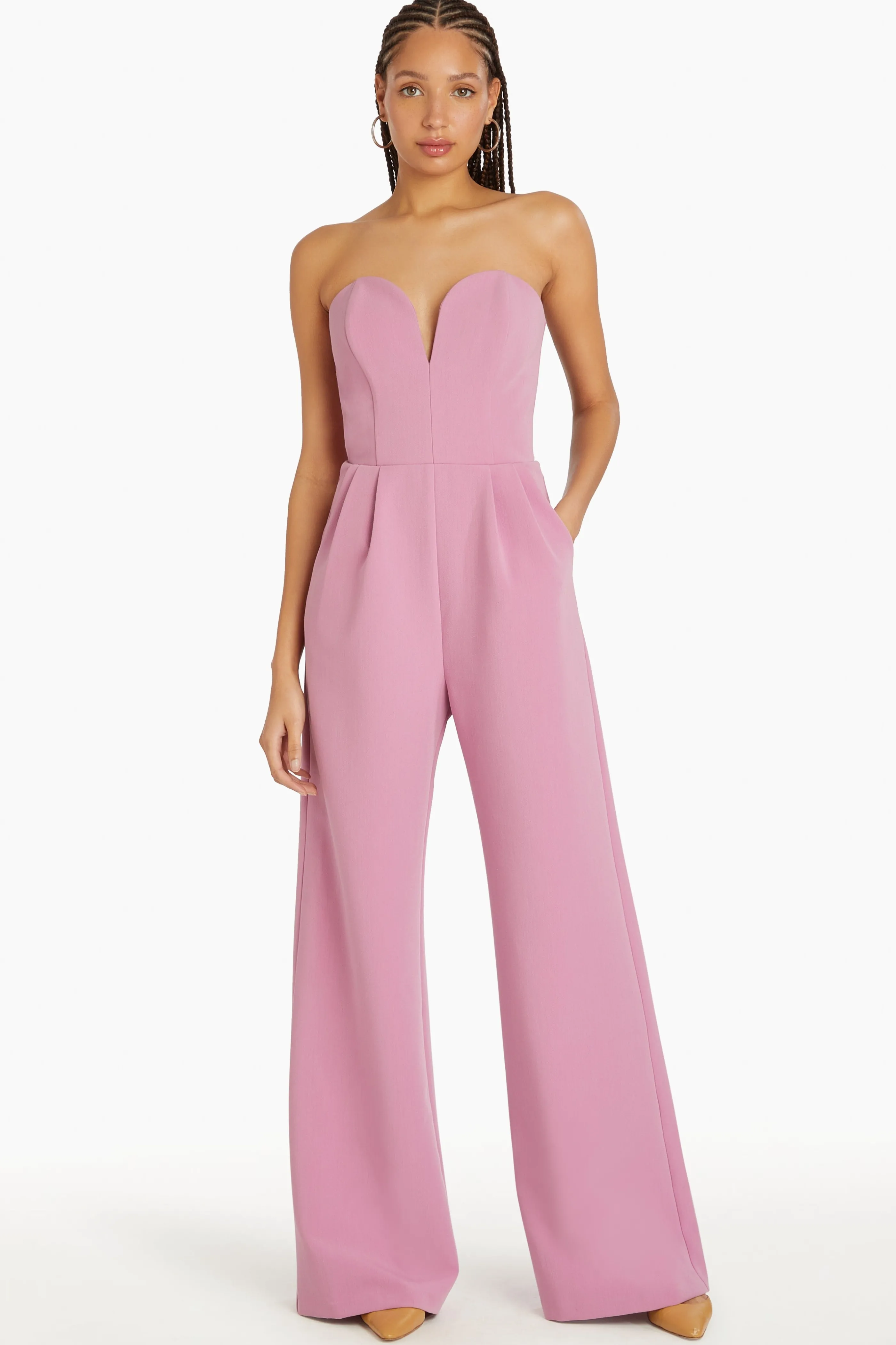 Amanda Uprichard Cherri Jane - Tuta Elegante con Scollo a Cuore, Nero Intenso per Serate Glamour (Taglie Inclusive)