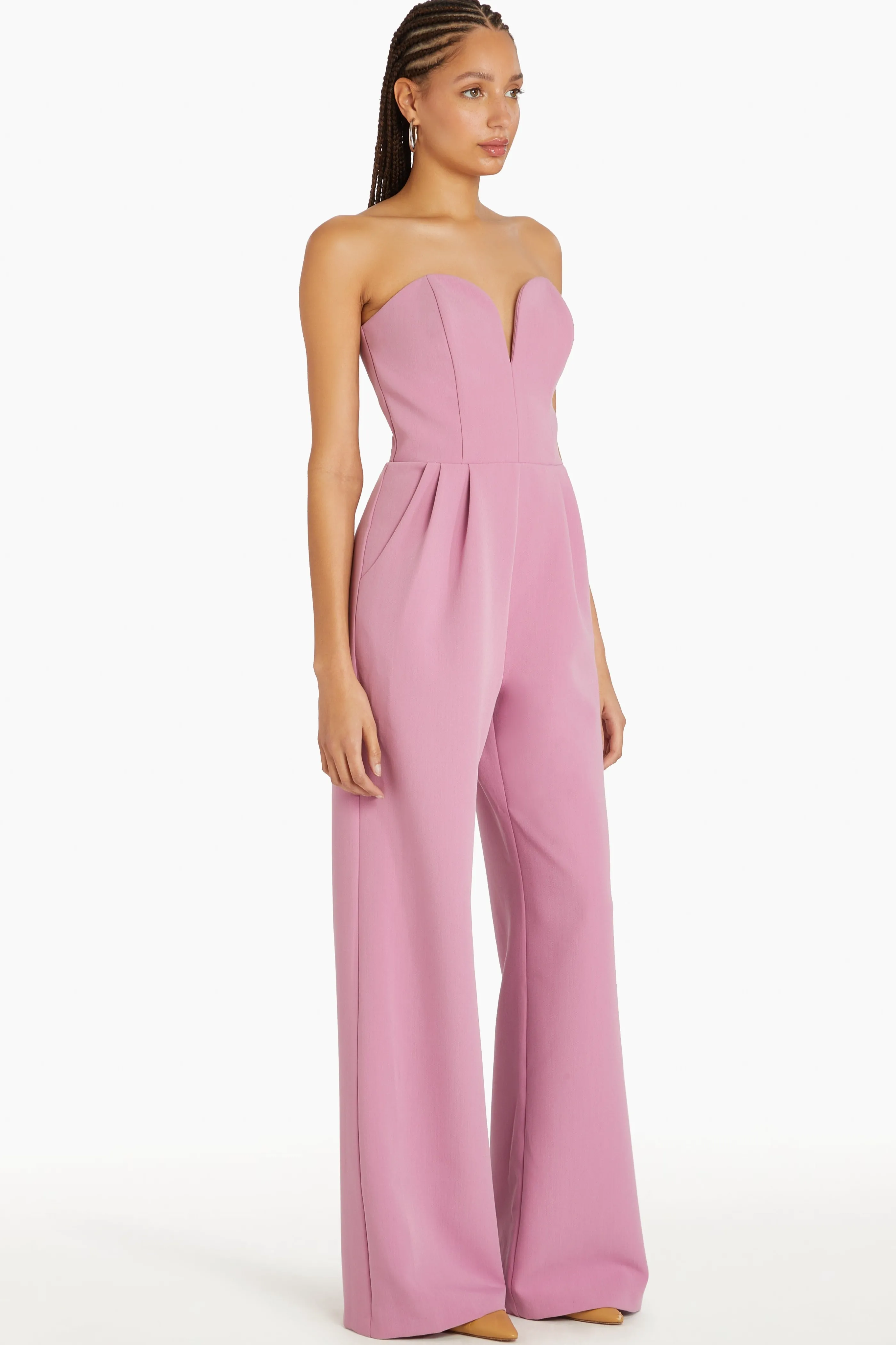 Amanda Uprichard Cherri Jane - Tuta Elegante con Scollo a Cuore, Nero Intenso per Serate Glamour (Taglie Inclusive)